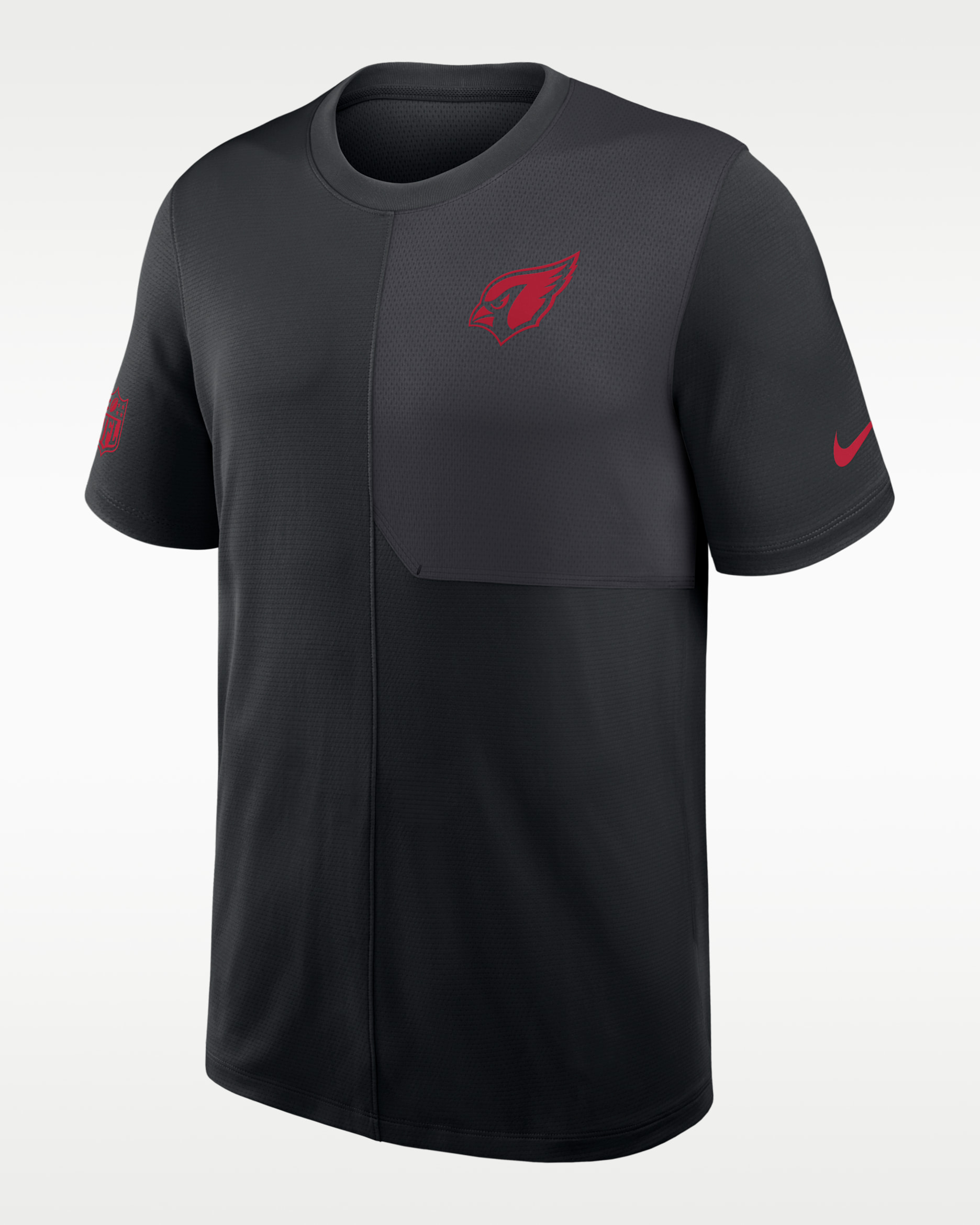 Playera Nike Dri-FIT NFL para hombre Arizona Cardinals Sideline Coach - Negro