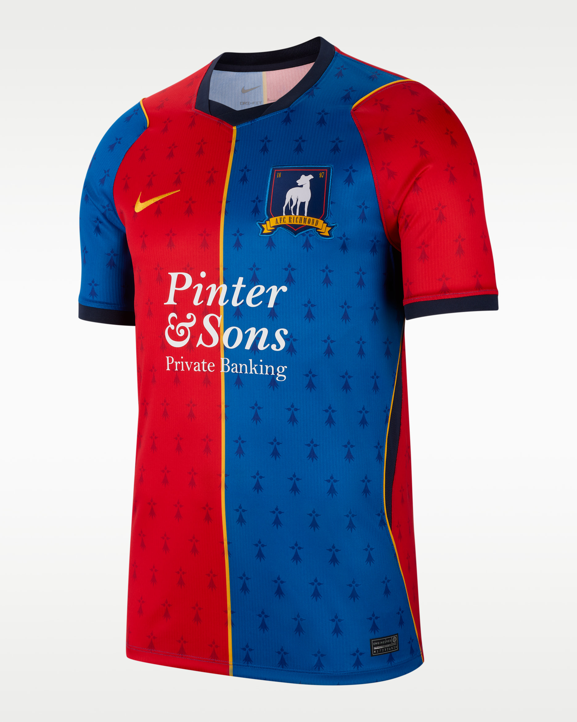 Maglia da calcio replica Nike Dri-FIT AFC Richmond 2026 Stadium da uomo – Home - Team Royal/University Red/Sundown