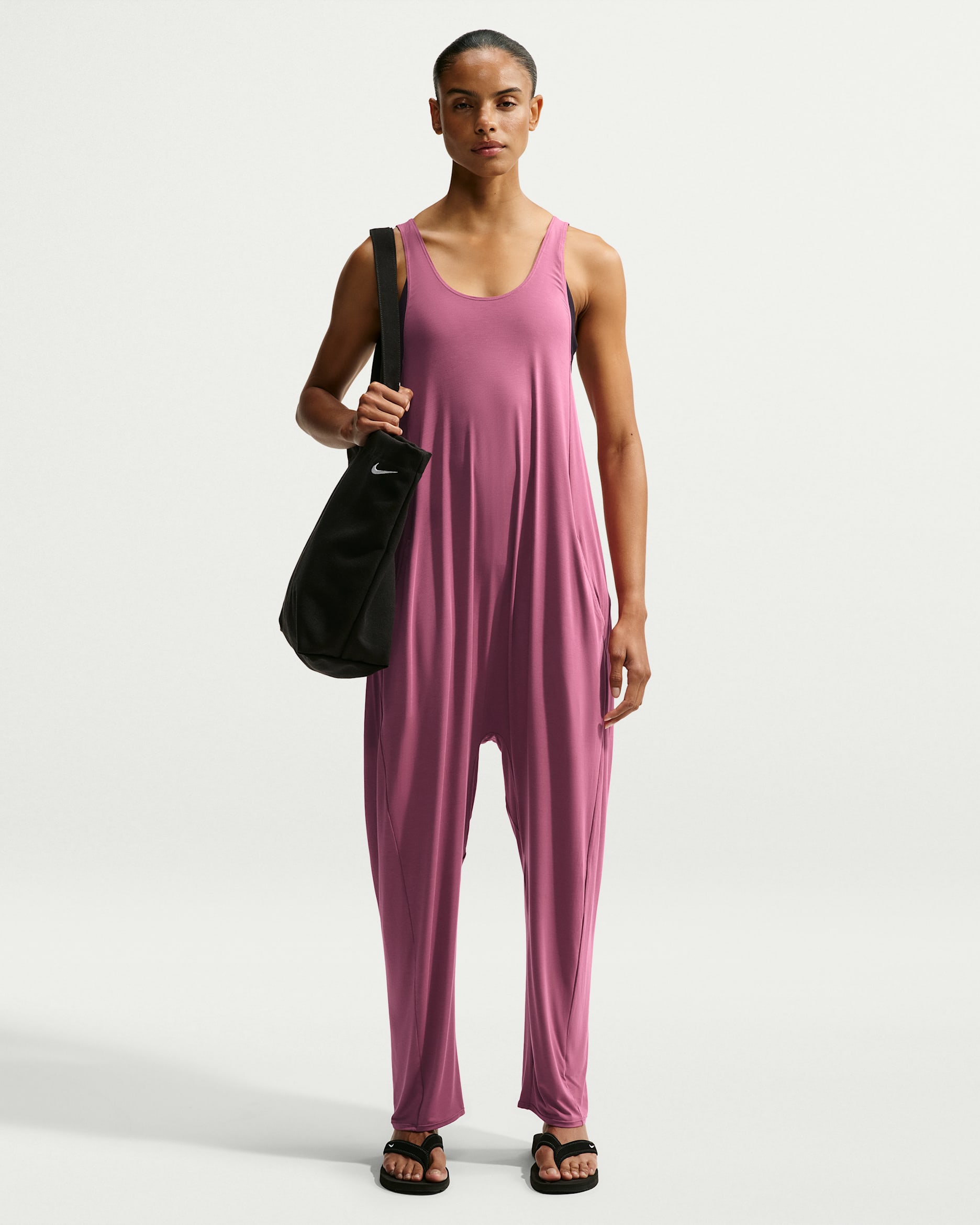 Nike Zenvy Women's Jumpsuit - Pink Smoke/White
