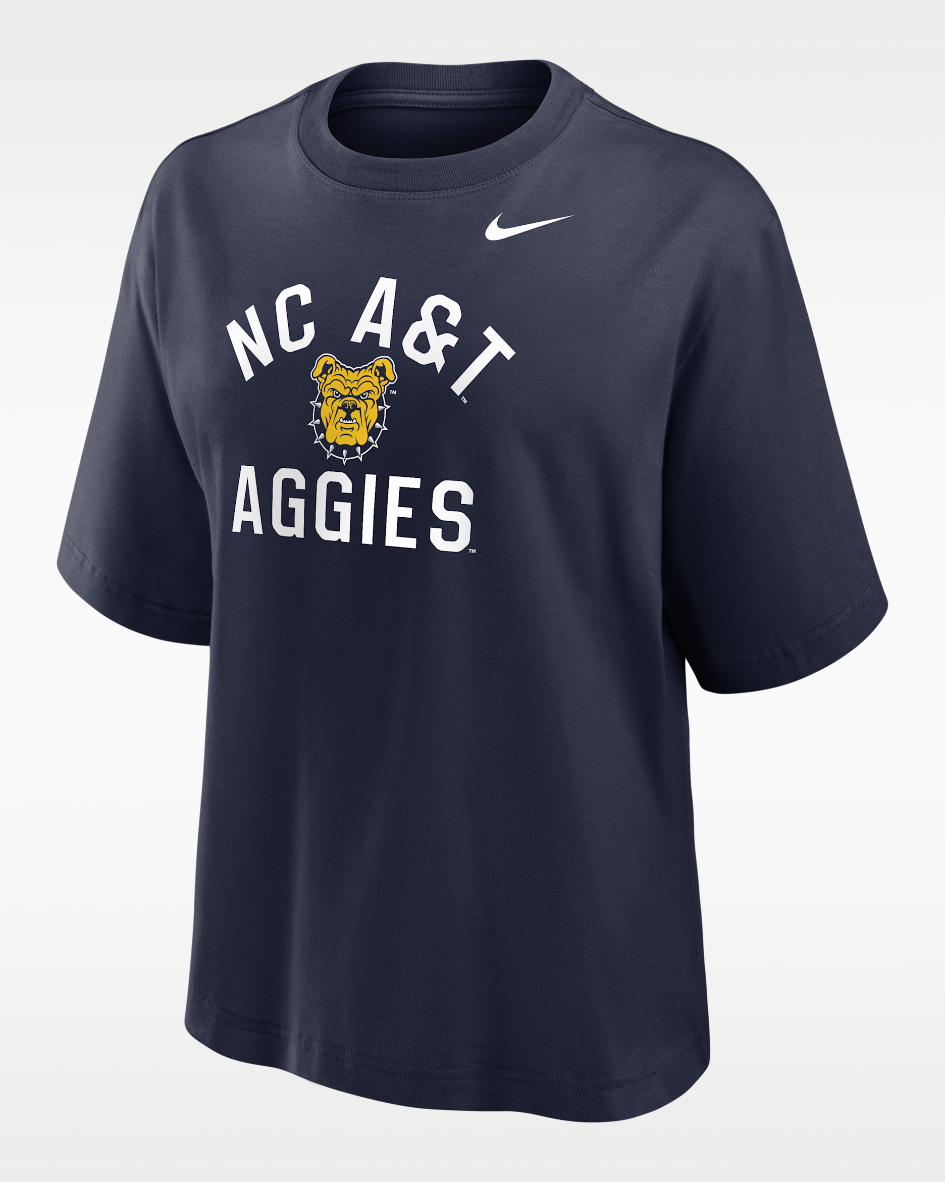 Nike College (North Carolina A&T University) Women's Boxy T-Shirt - College Navy