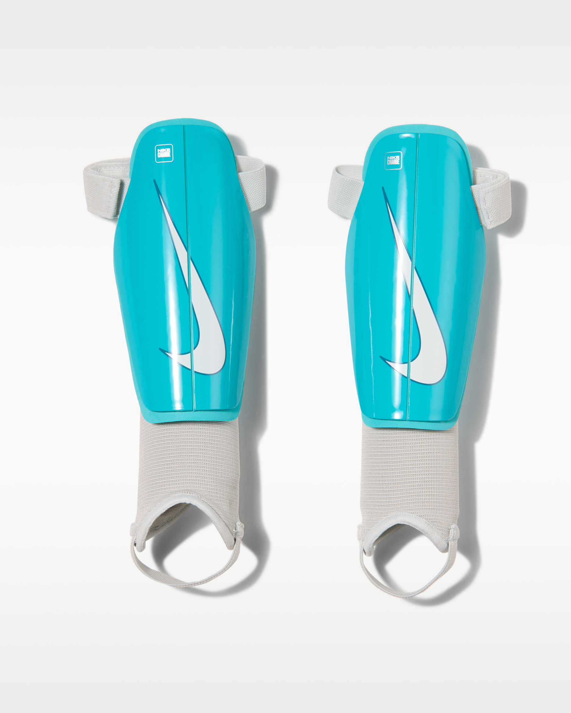 Nike Charge Kids' Football Shinguards - Dusty Cactus/Smoky Blue/White