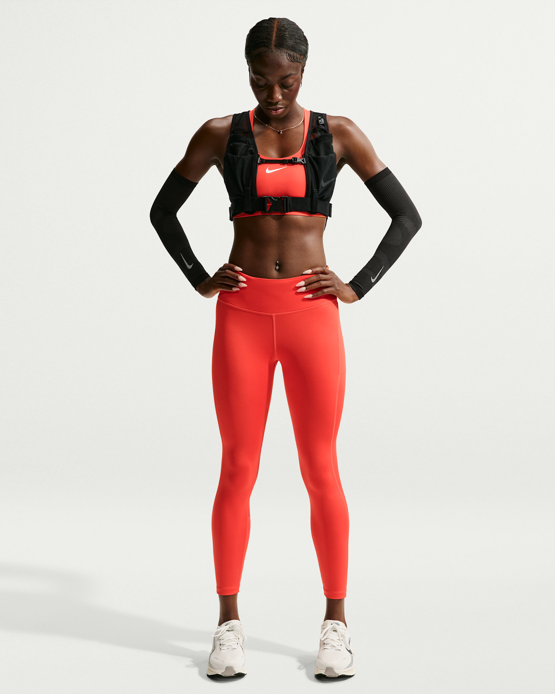 Nike Fast Women's Mid-Rise 7/8 Leggings - Picante Red