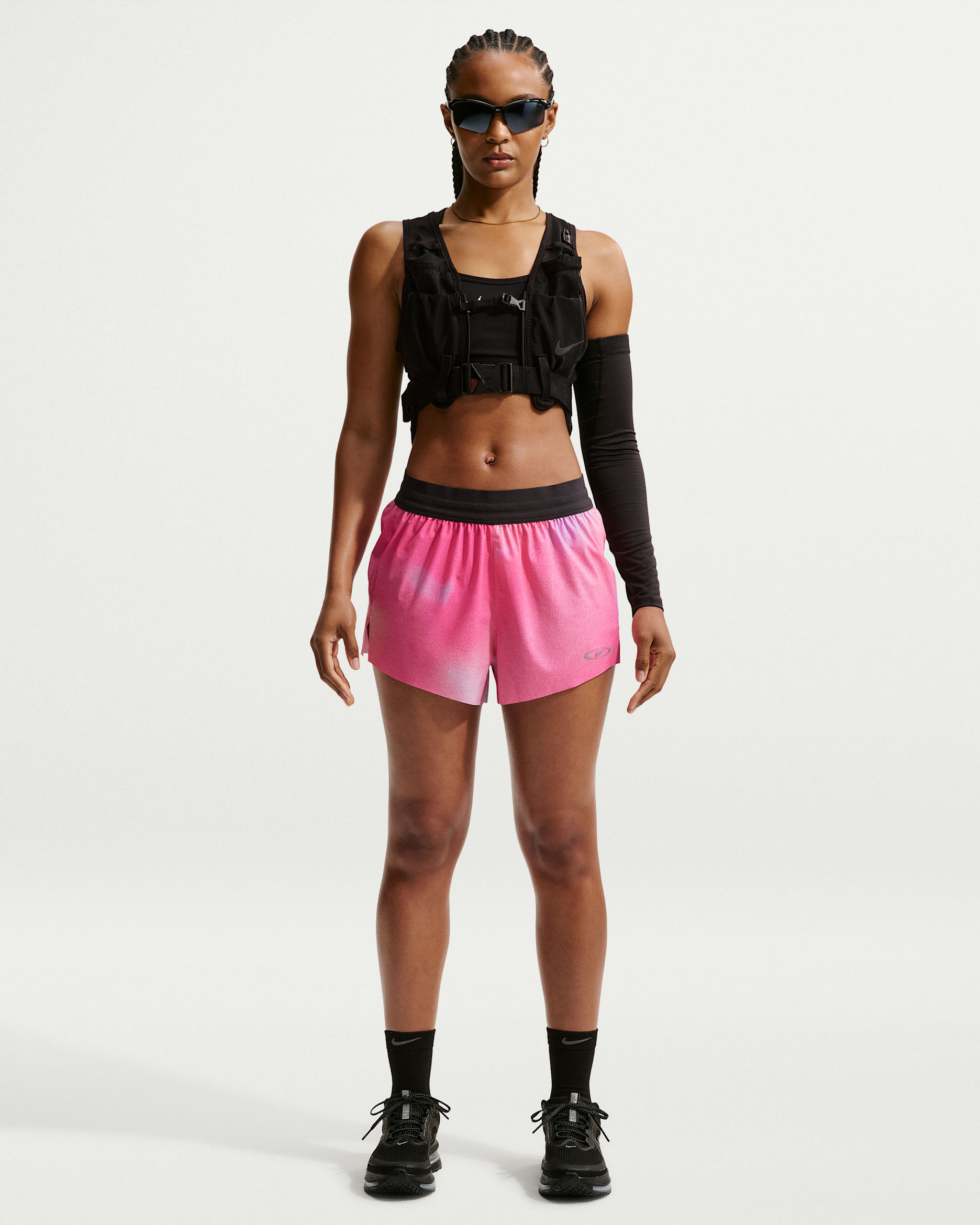 Nike Swift Women's Dri-FIT Mid-Rise 6.5cm (approx.) Brief-Lined Running Shorts - Hyper Pink