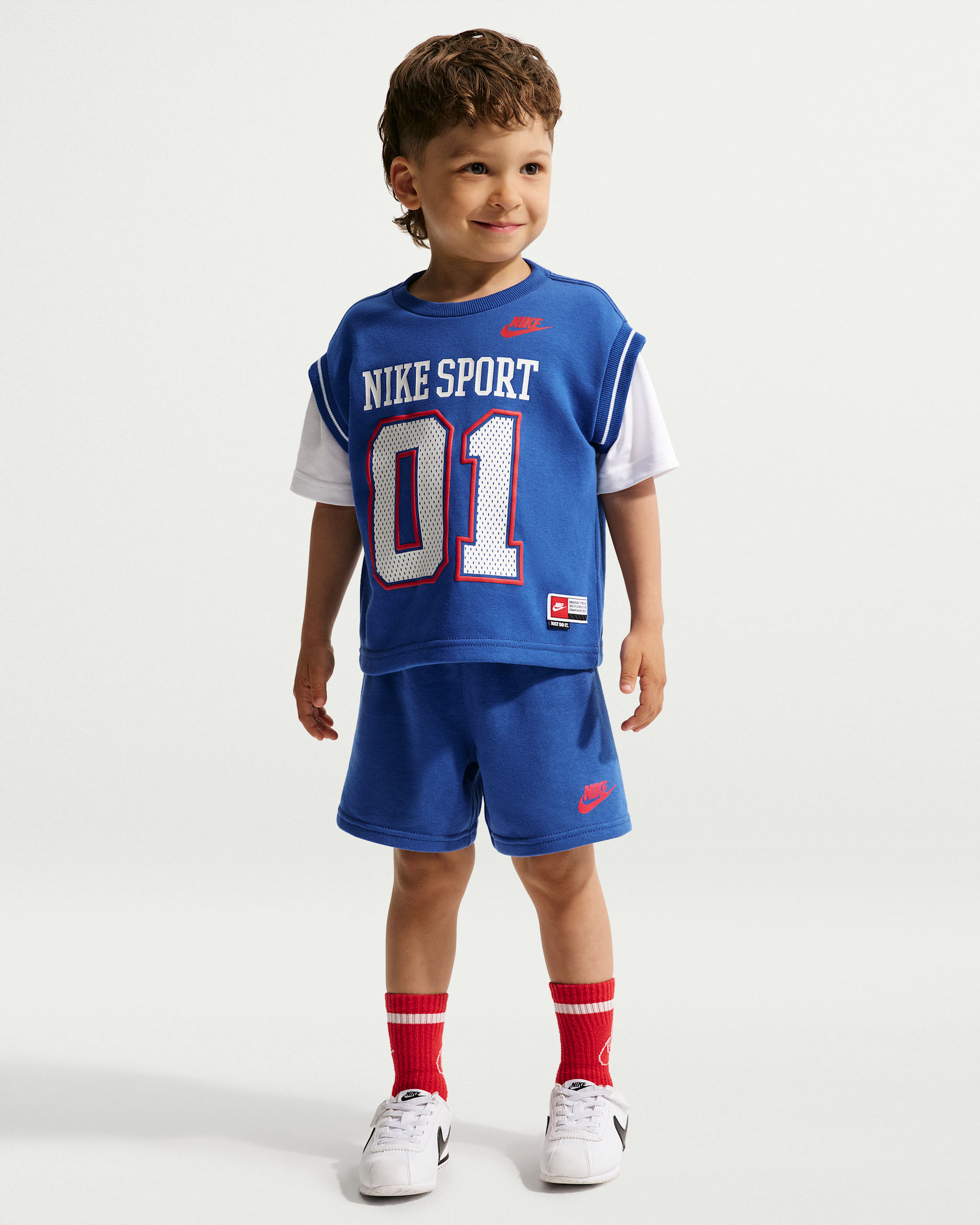 Conjunto de shorts de 2 piezas Multisport infantil Nike Sportswear - Royal juego