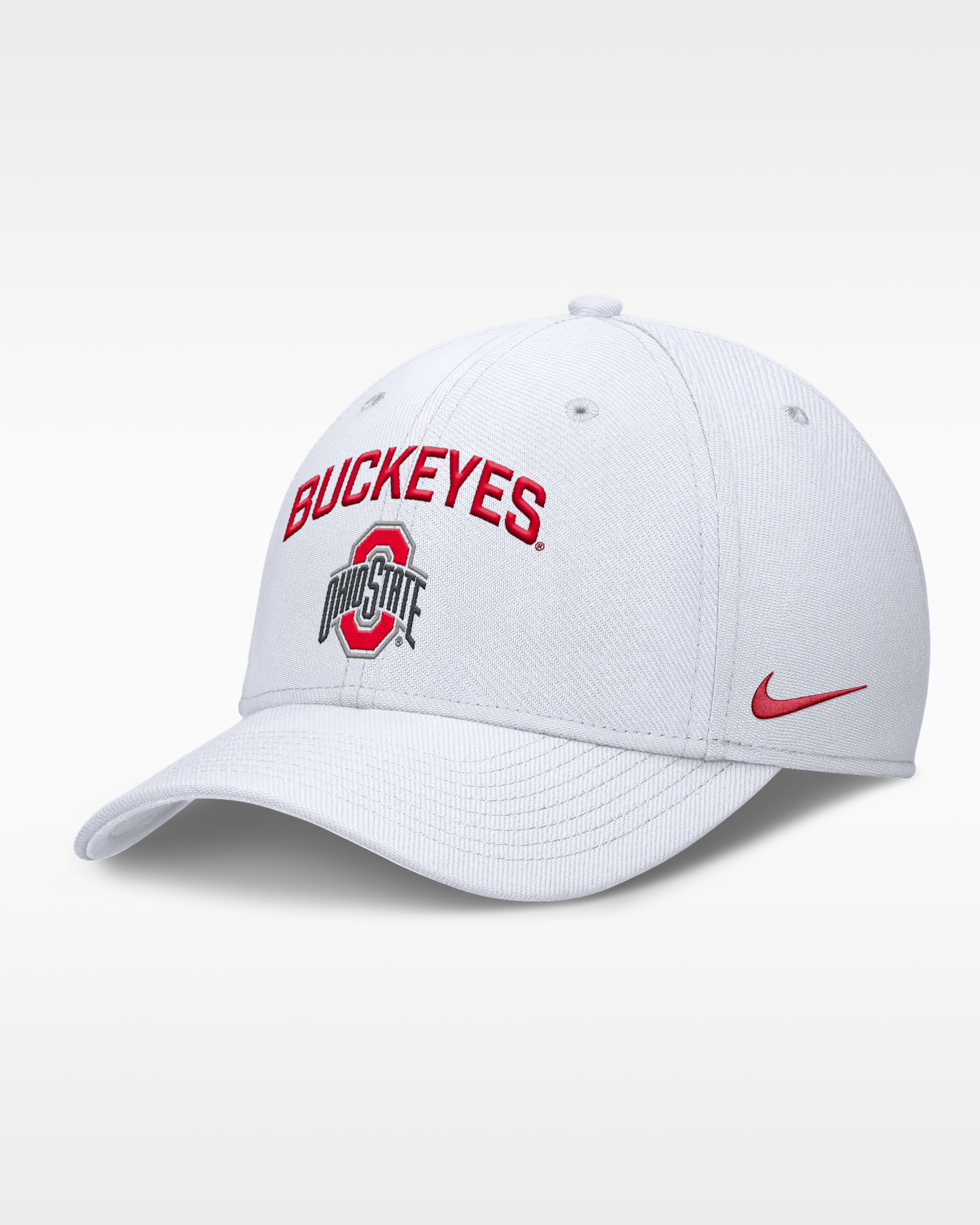 Ohio State On-Field Rise Swoosh Men's Nike Dri-FIT College Hat - White