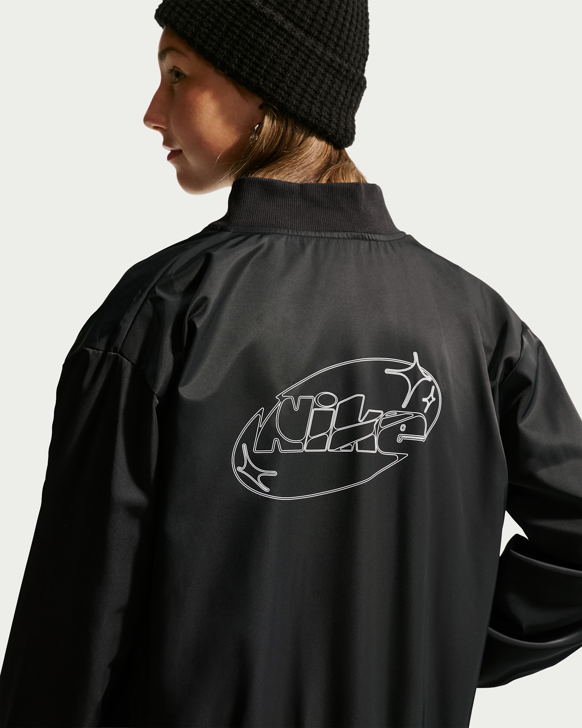 Nike Sportswear Big Kids' (Girls') Jacket - Black/White