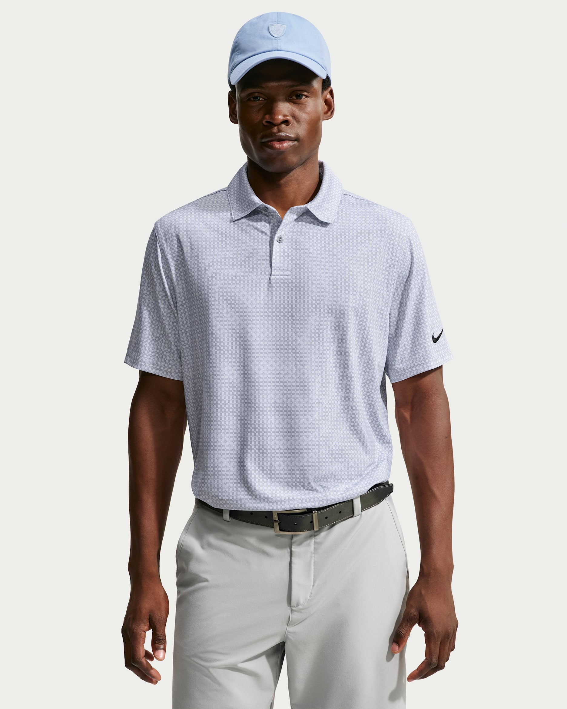Nike Velocity Men's Dri-FIT Printed Golf Polo - Wolf Grey/Wolf Grey/Black