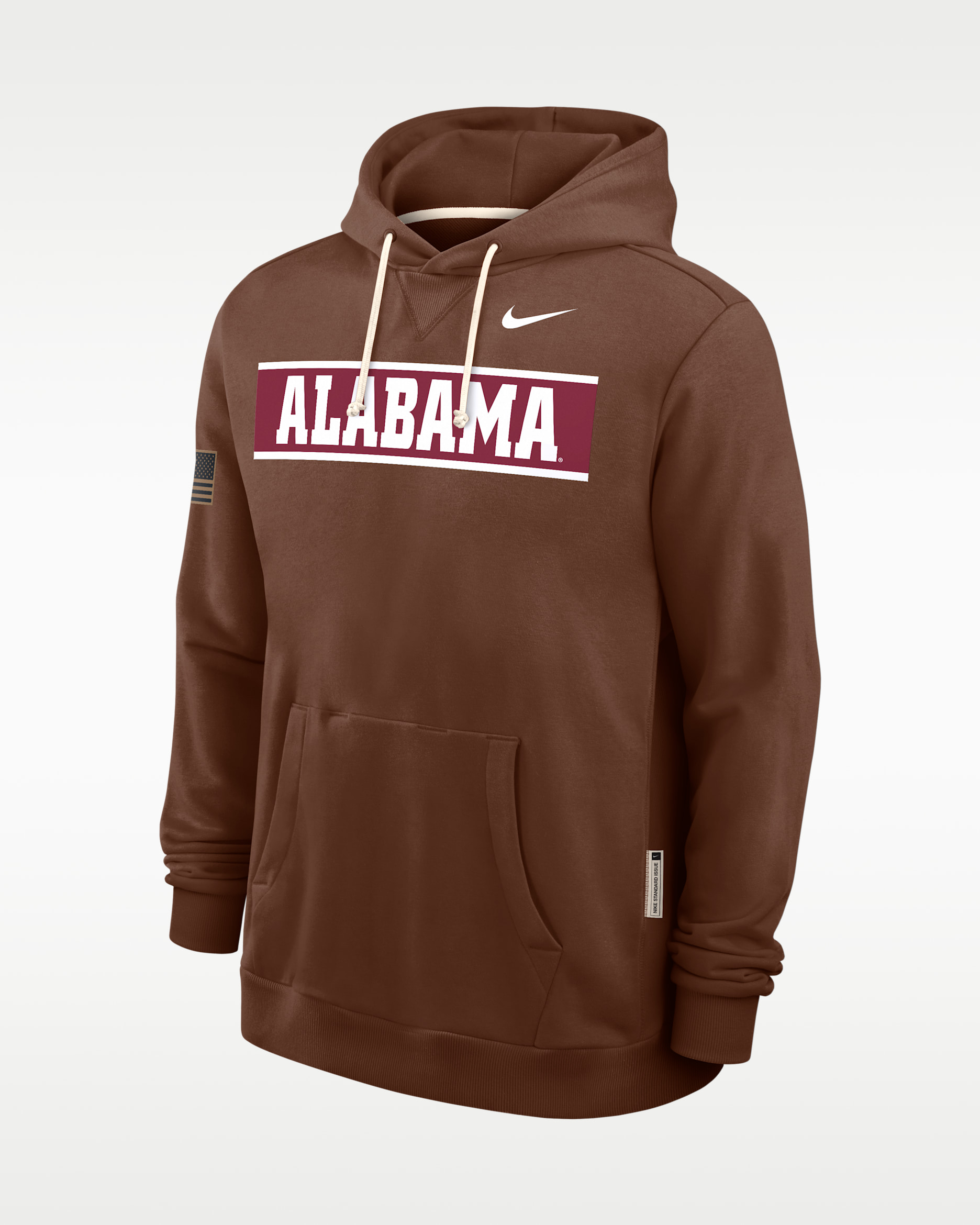 Alabama 2026 Military Appreciation Standard Issue Men's Nike Dri-FIT College Pullover Hoodie - Brown