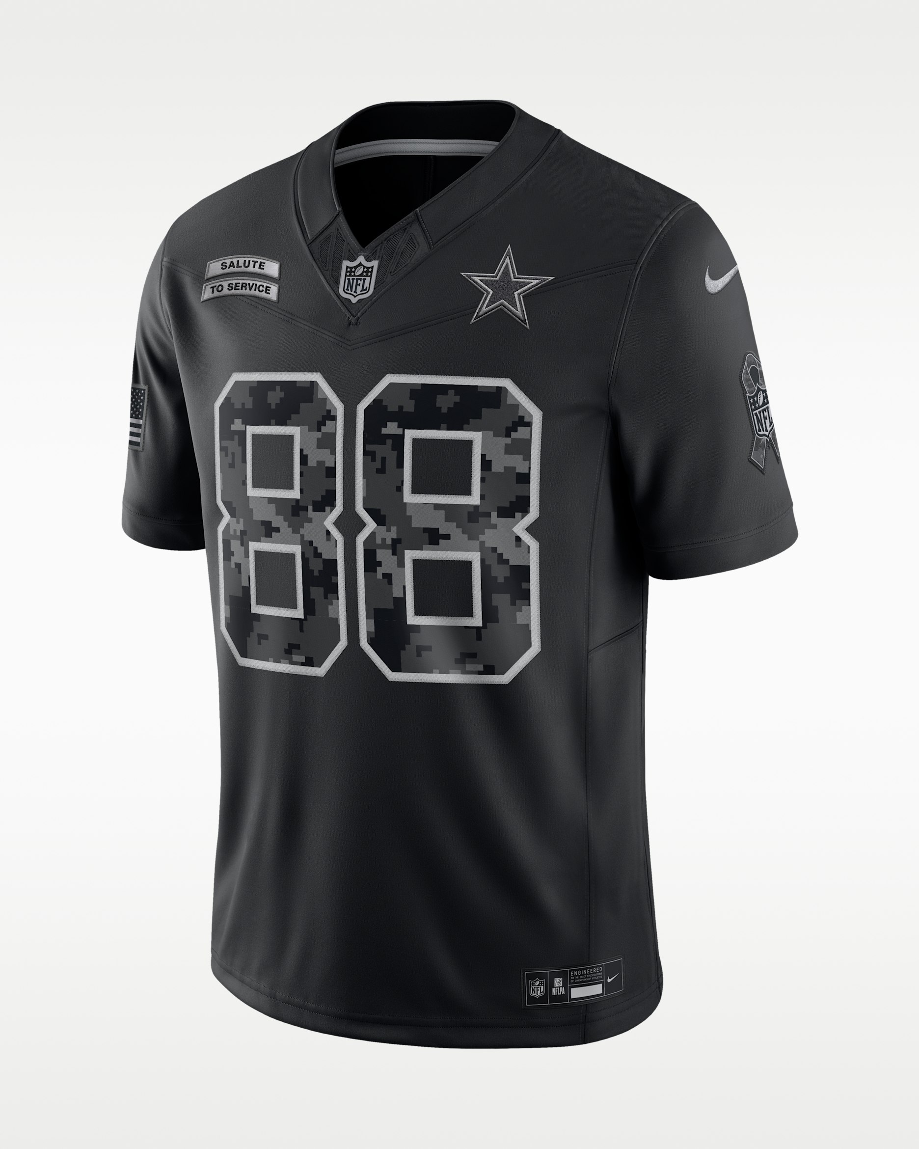 Jersey Nike Dri-FIT Limited de la NFL para hombre CeeDee Lamb Dallas Cowboys Salute to Service Men's - Negro