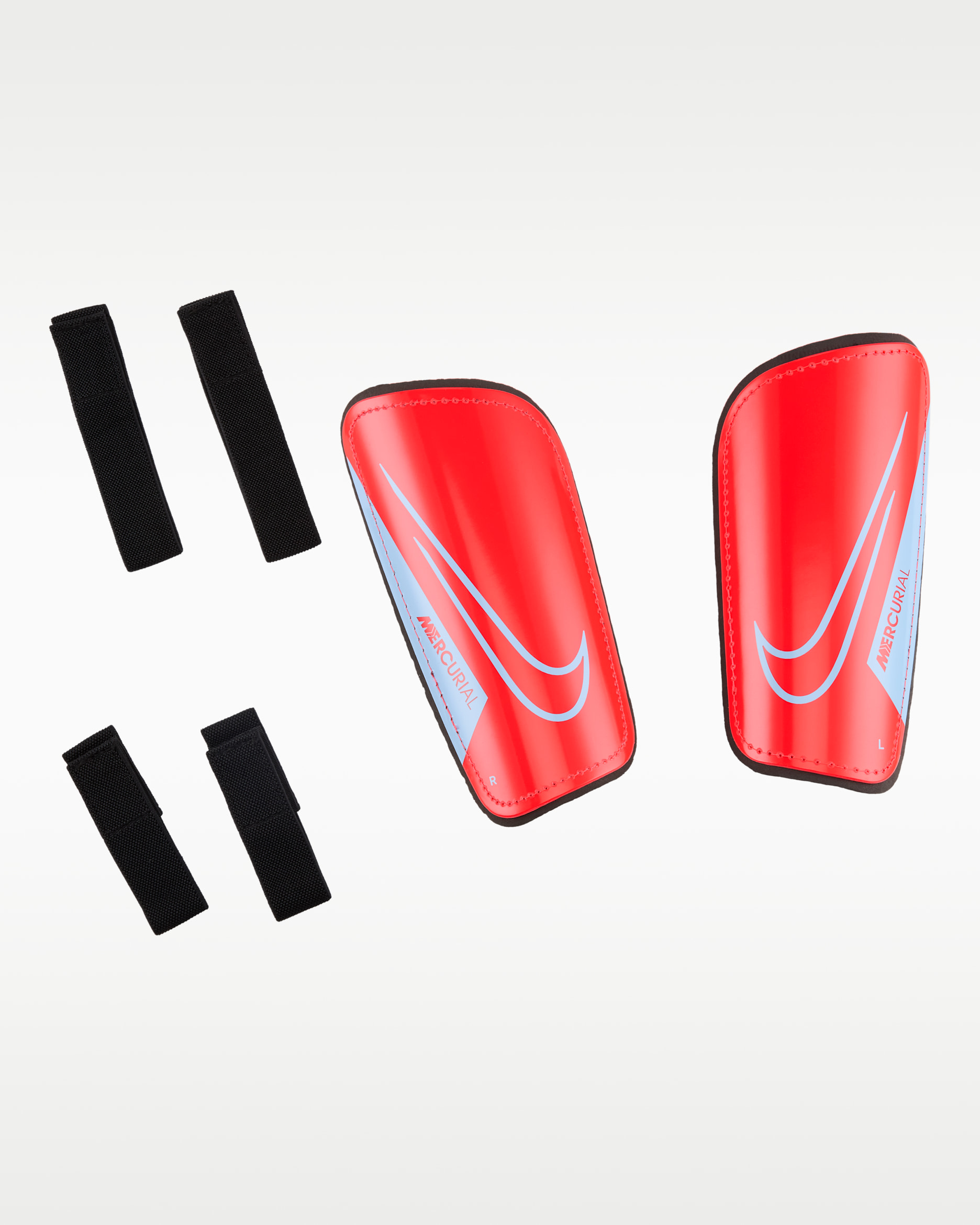 Nike Mercurial Hardshell Soccer Shin Guards - Bright Crimson/Royal Tint/Royal Tint