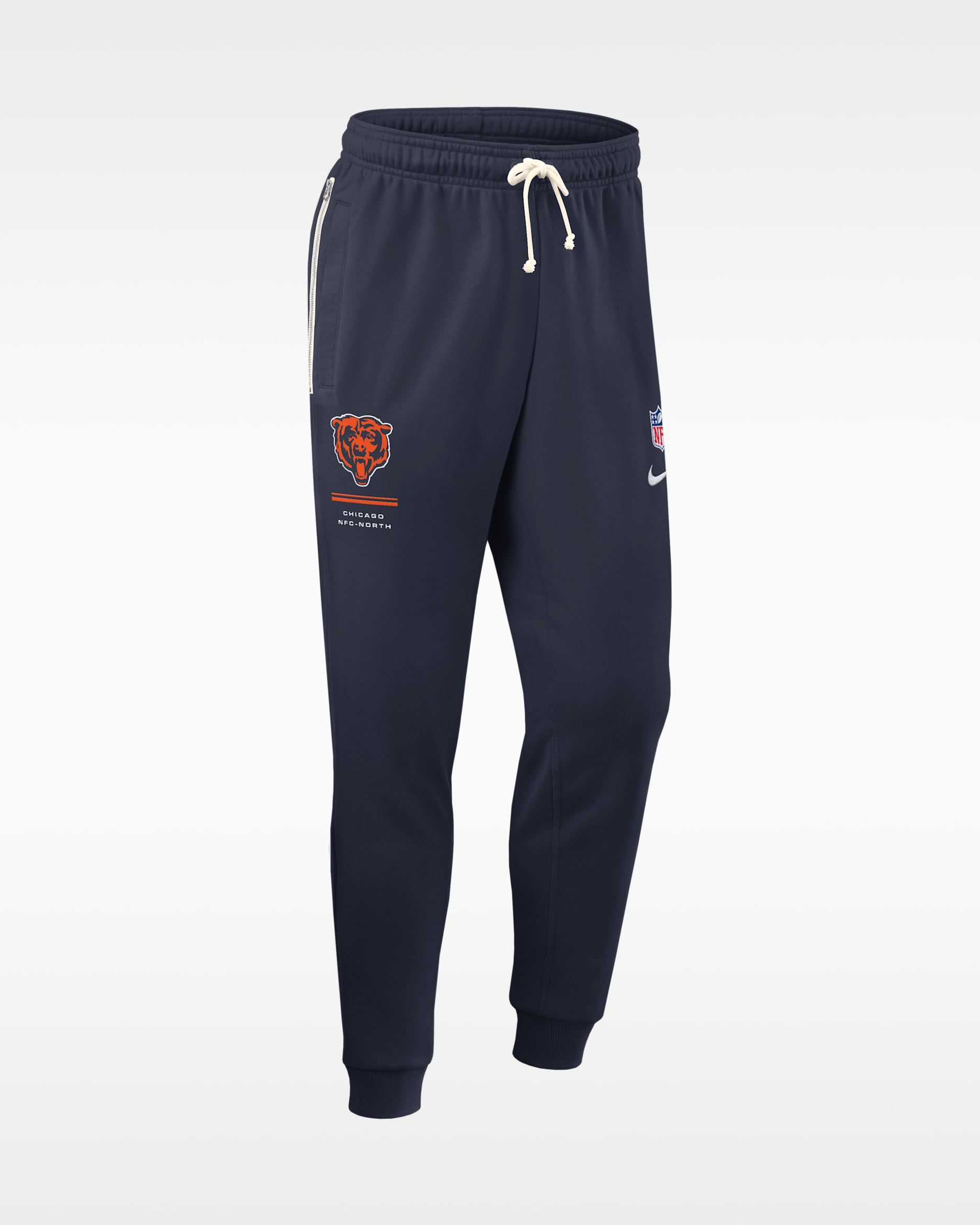 Pants Nike Dri-FIT de la NFL de pierna entallada para hombre Chicago Bears Sideline Standard Issue - Azul marino