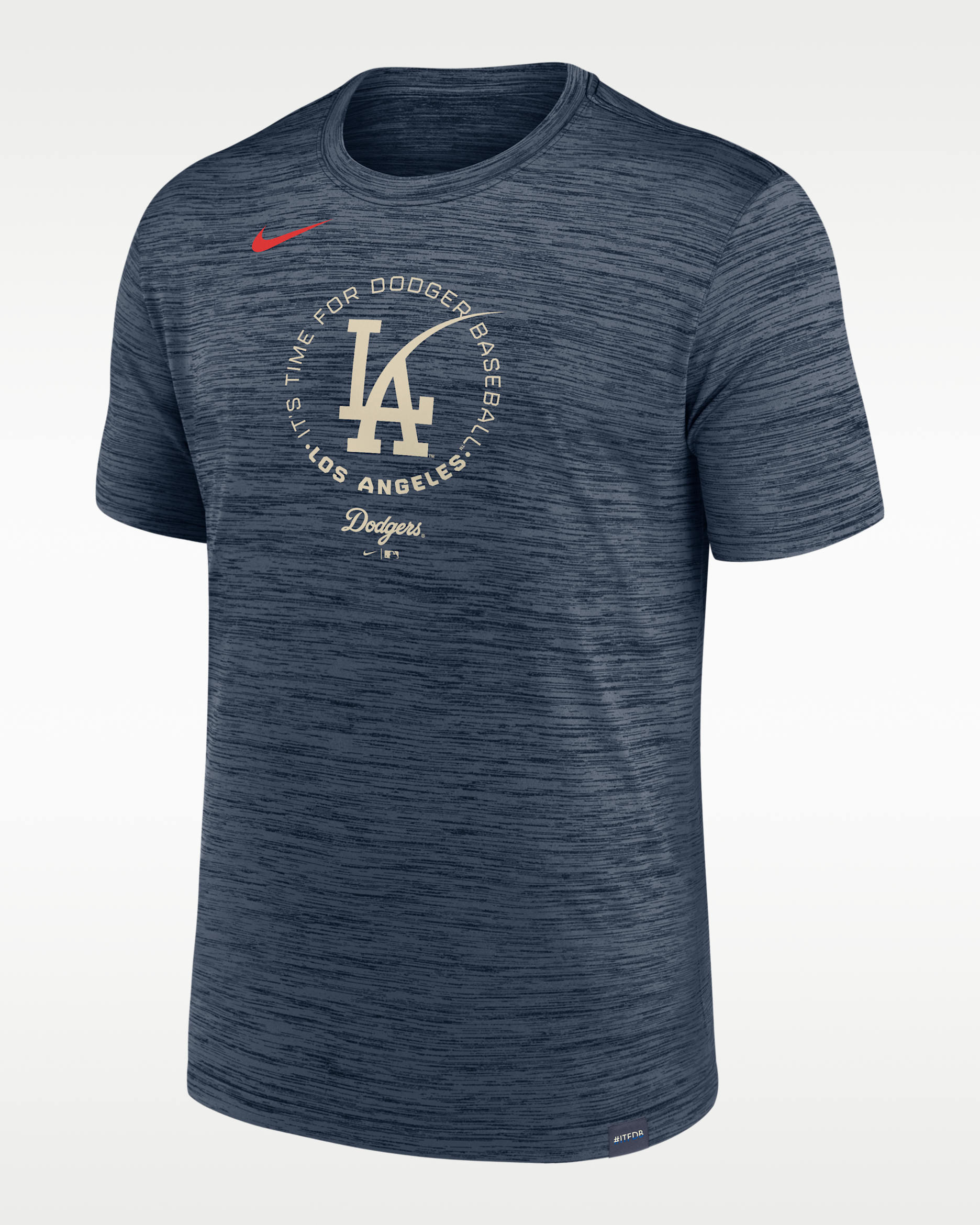 Playera Nike de la MLB Velocity para hombre Los Angeles Dodgers - Trueno azul