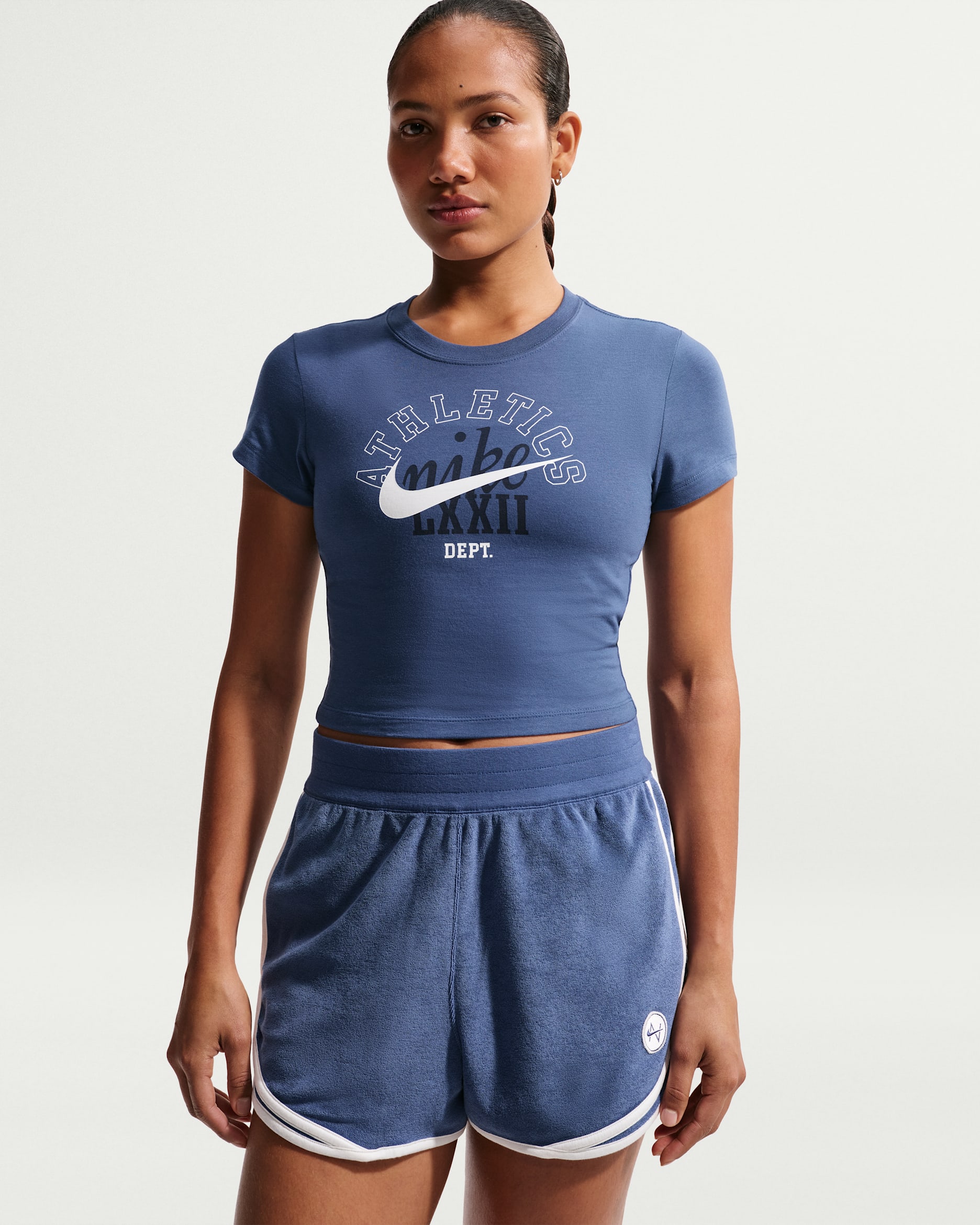 Nike Sportswear Chill Knit Women's Slim Cropped T-Shirt - Mystic Navy