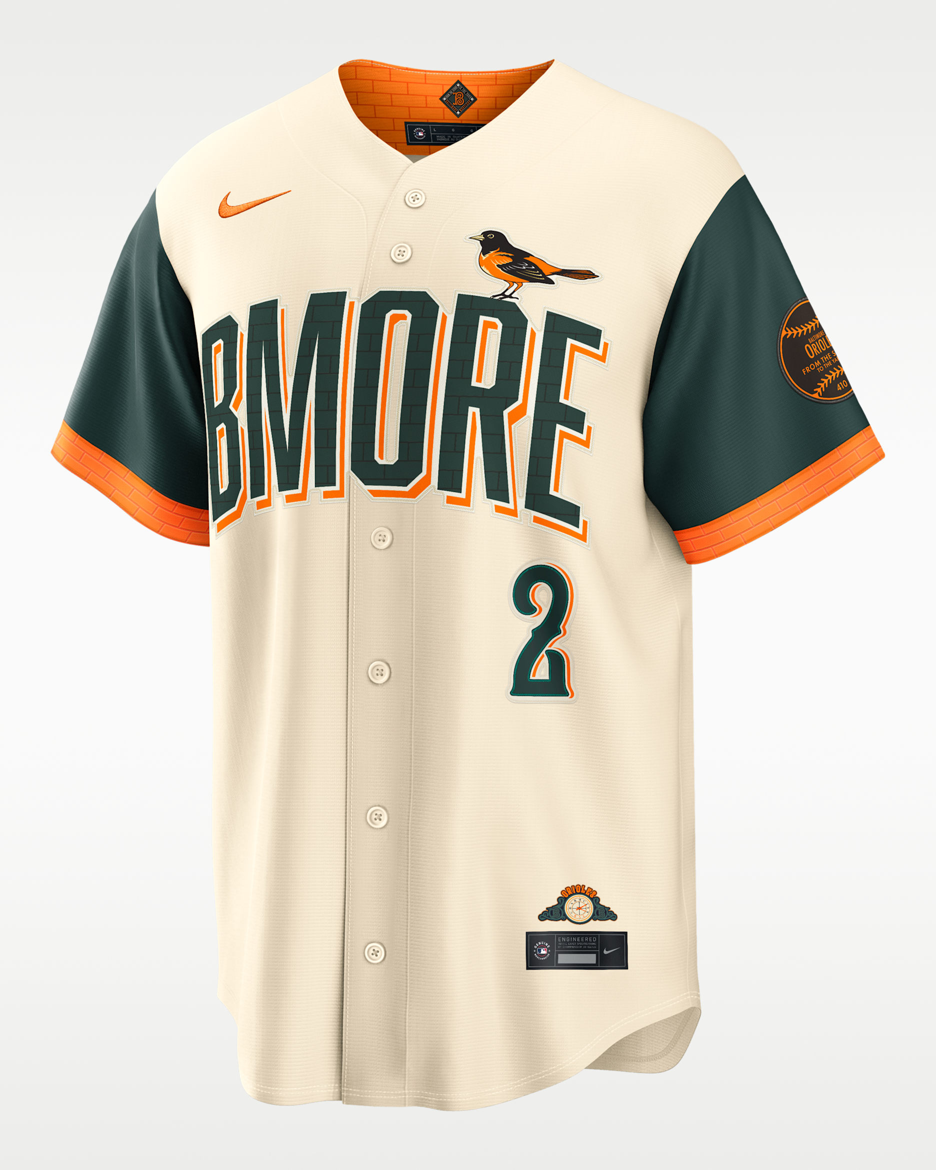 Gunnar Henderson Baltimore Orioles City Connect Men's Nike MLB Stadium Jersey - Cream