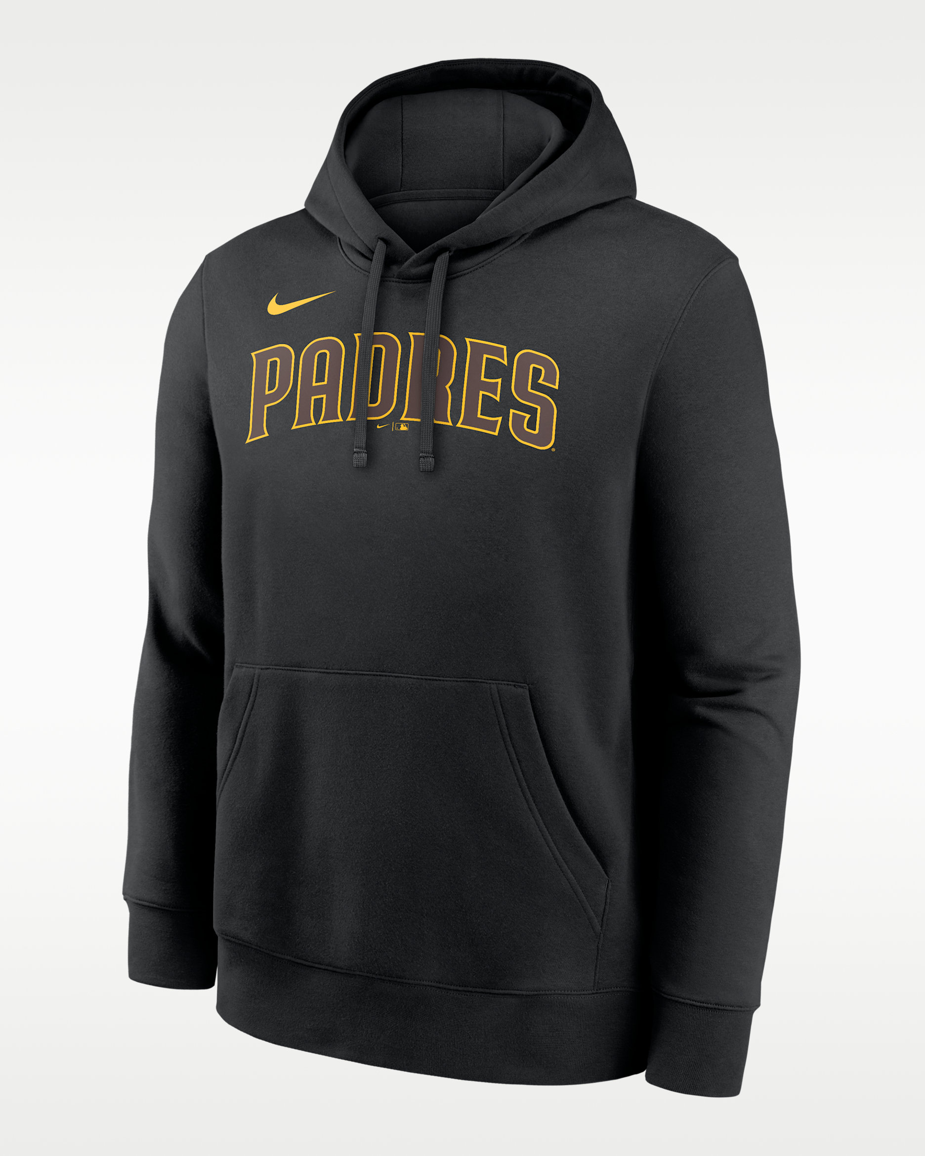Sudadera con gorro sin cierre Nike de la MLB para hombre San Diego Padres Club - Negro
