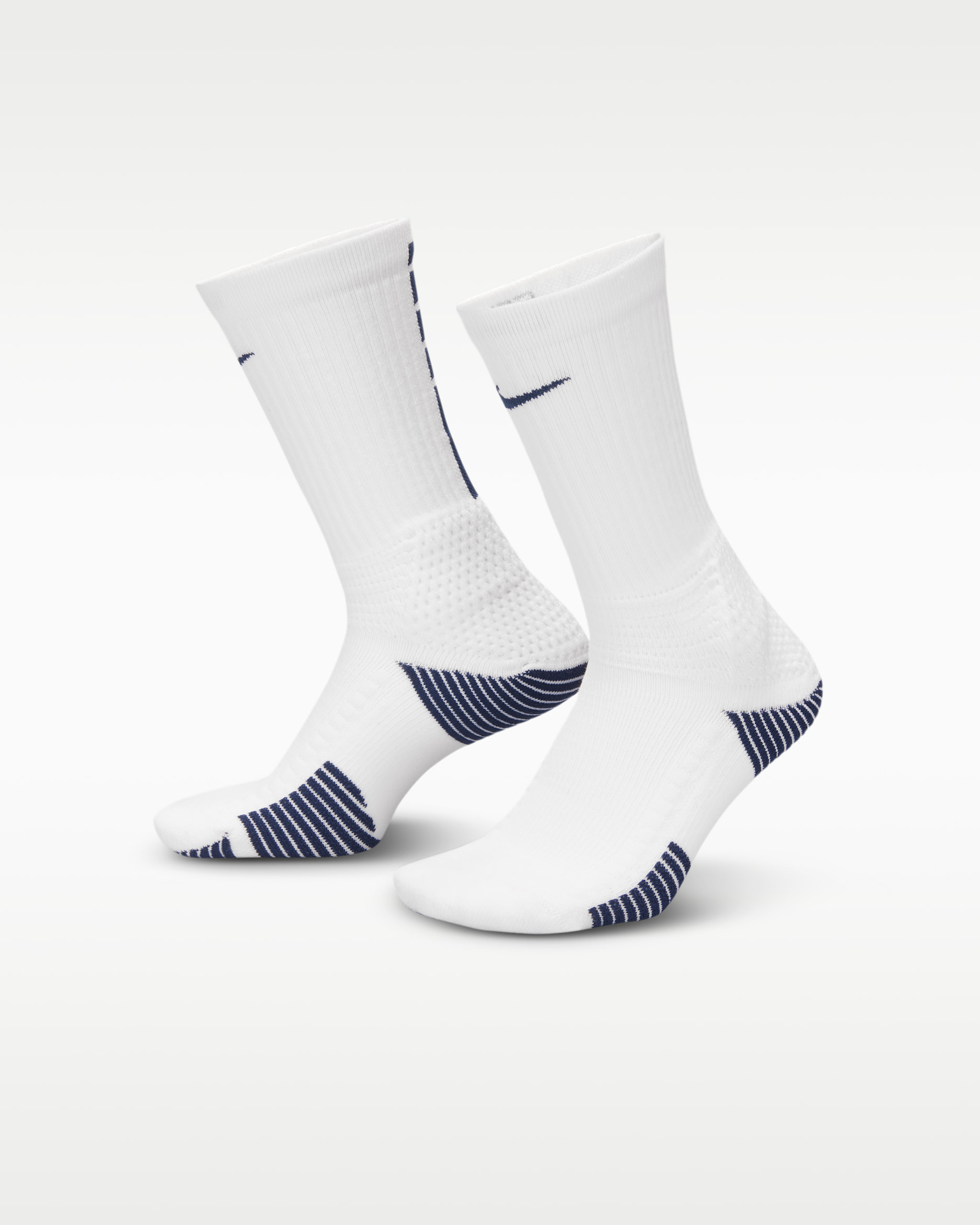 Nike Elite 2.0 Cushioned Crew Socks (1 Pair) - White/College Navy/College Navy