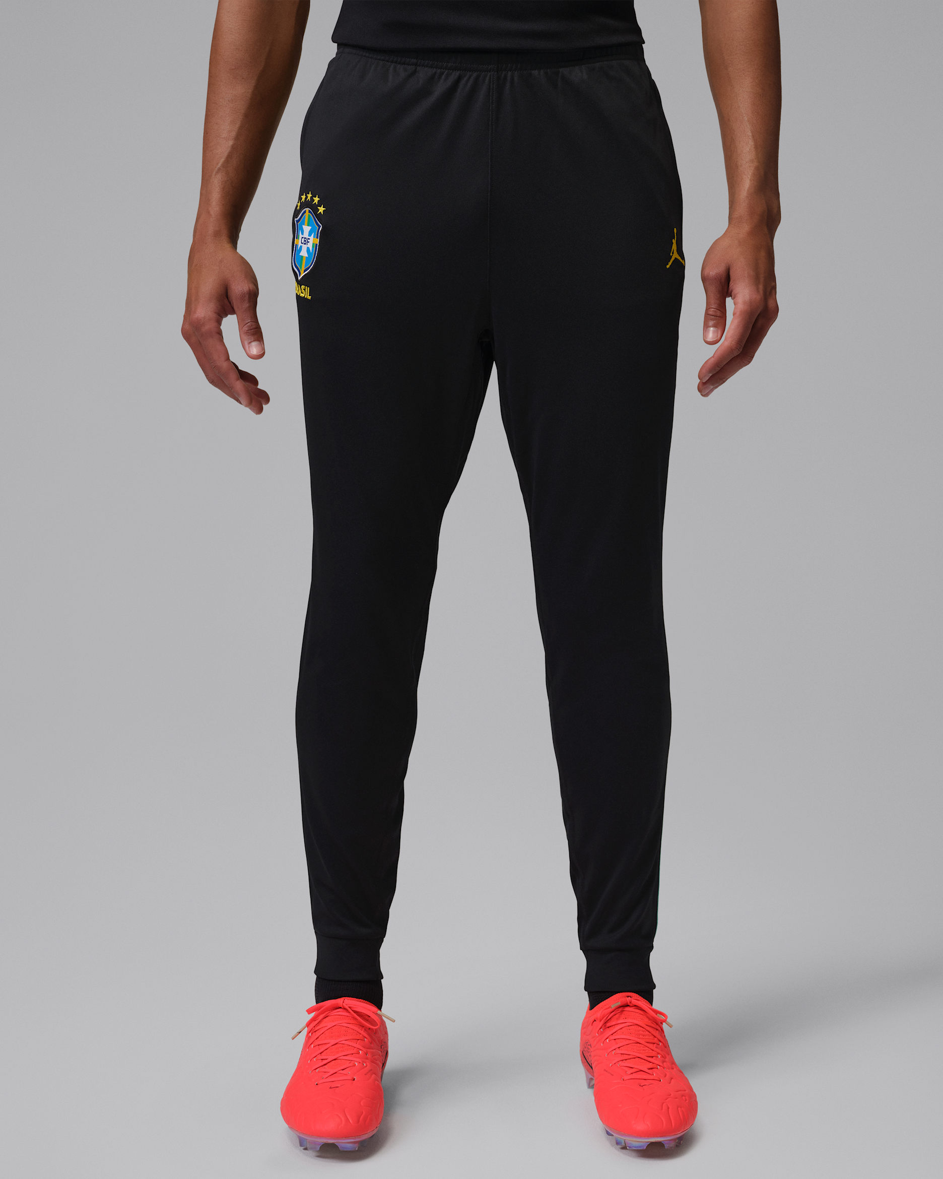 Brazil Academy Pro Jordan Dri-FIT fotballtreningsbukse til herre - Svart/Yellow Pulse/Light Menta/Infrared 23