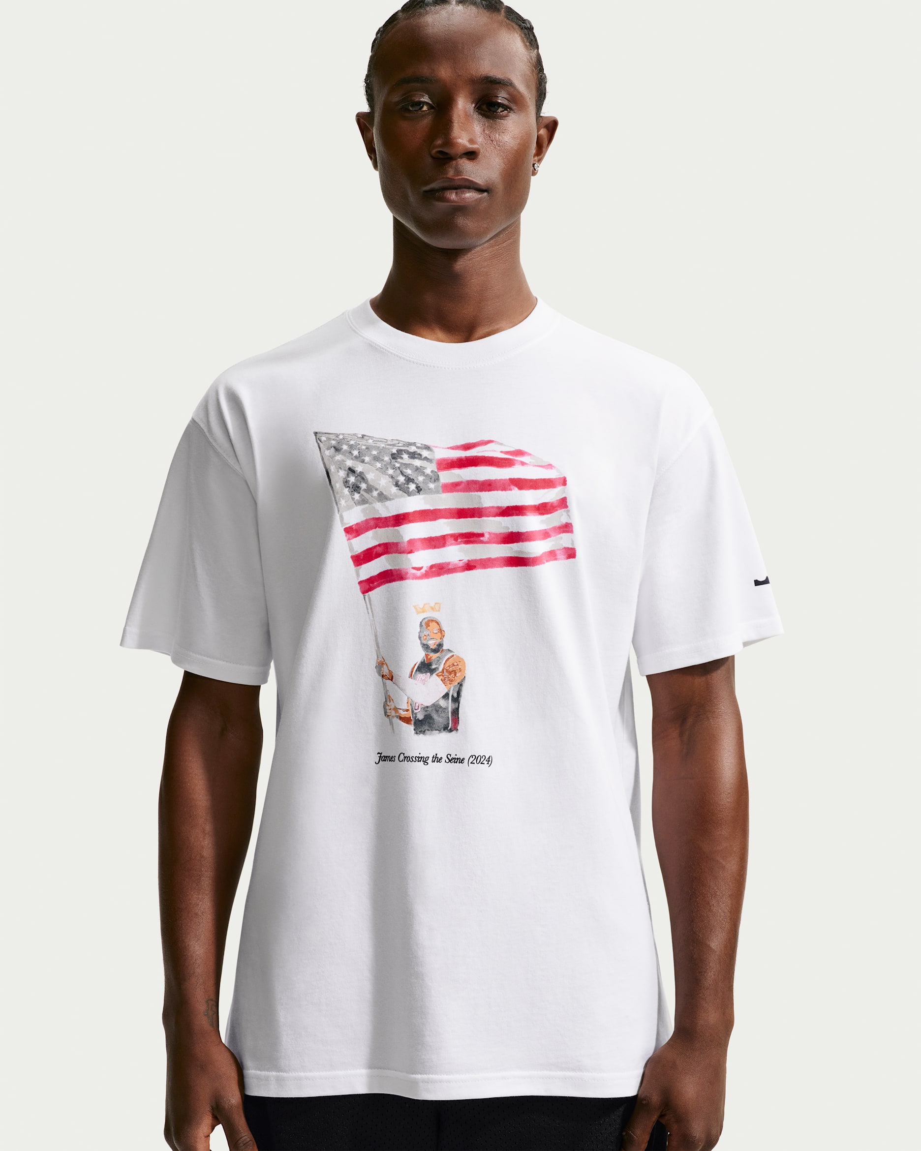 LeBron 'Old Glory' Nike Men's Basketball T-Shirt - White