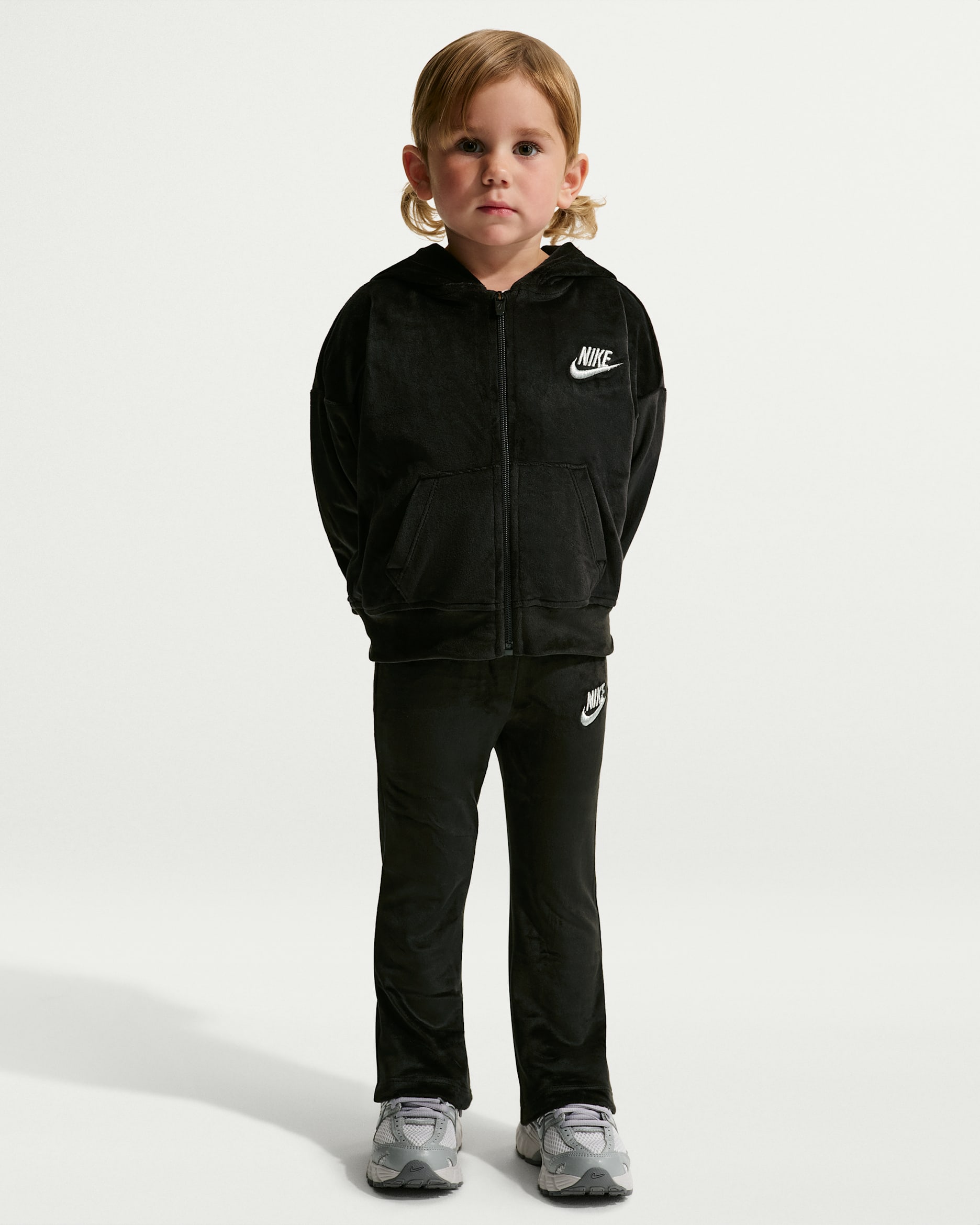 Nike Toddler 2-Piece Velour Flared Leggings Set - Black