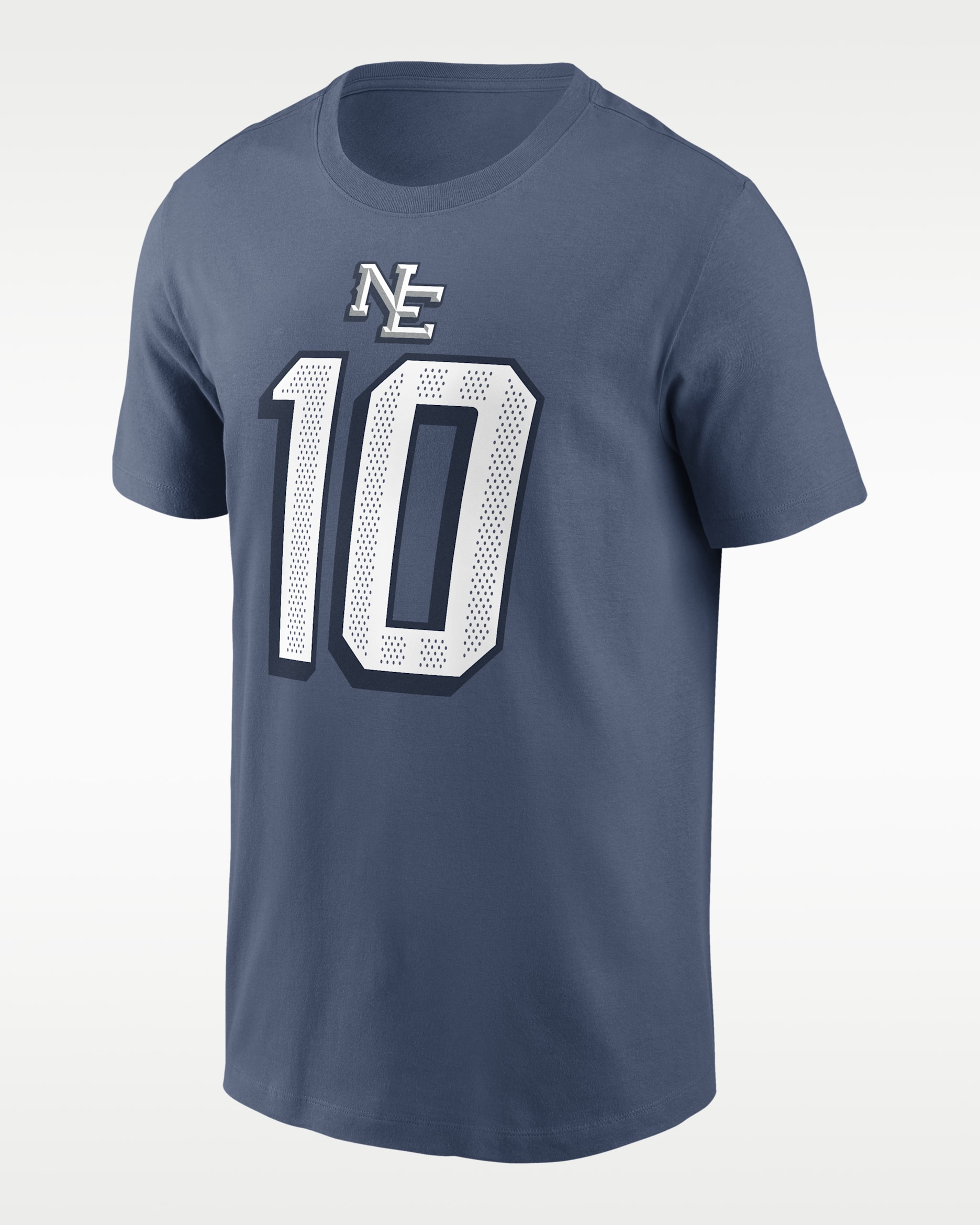 Drake Maye New England Patriots Rivalries Collection Men's Nike NFL T-Shirt - Blue