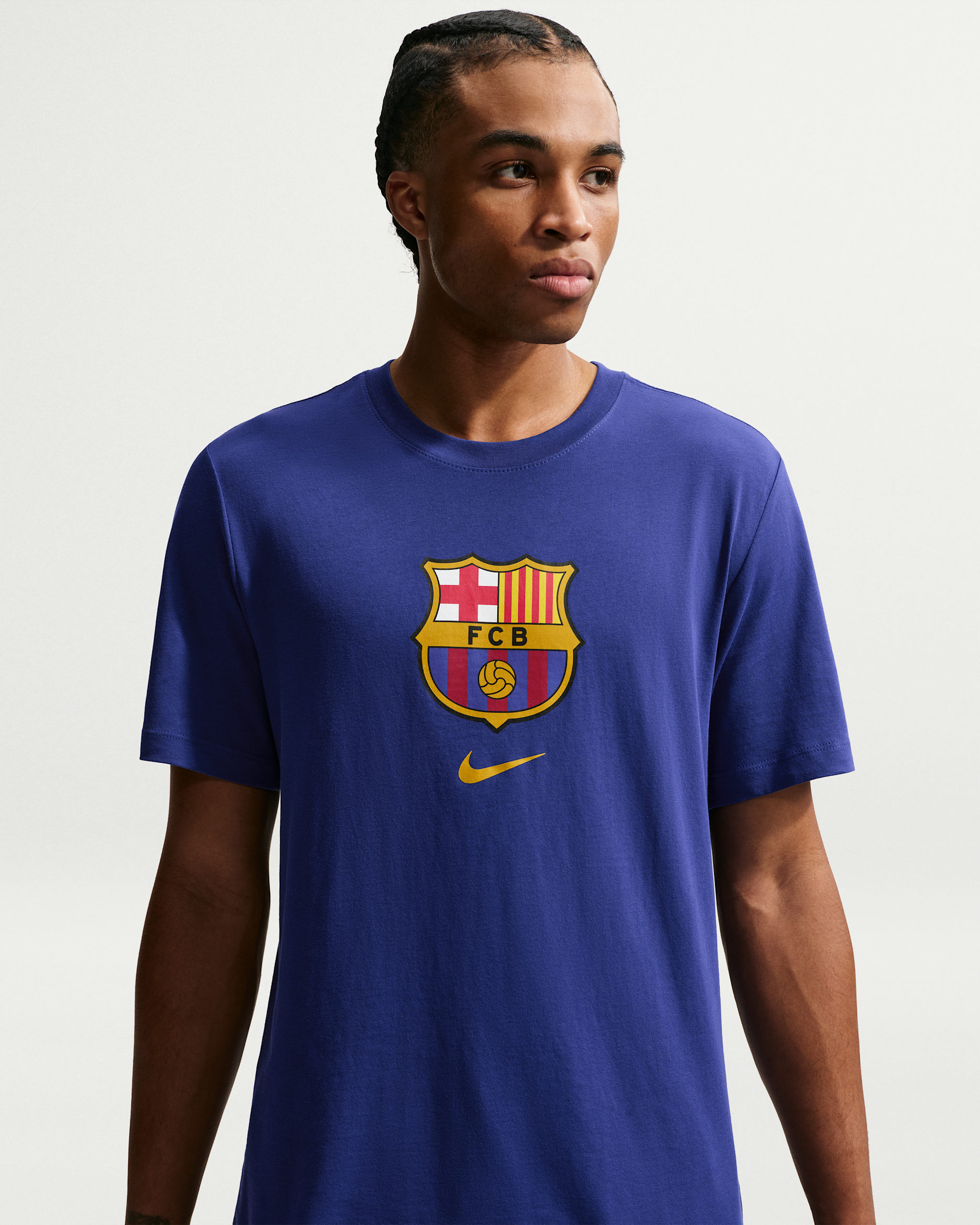 F.C. Barcelona Men's Nike Football T-Shirt - Deep Royal Blue