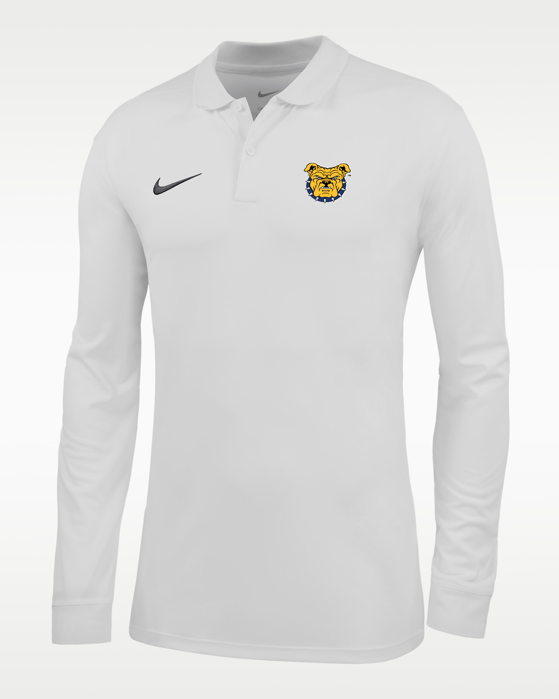 Nike College (North Carolina A&T University) Men's Dri-FIT Long-Sleeve Polo - White