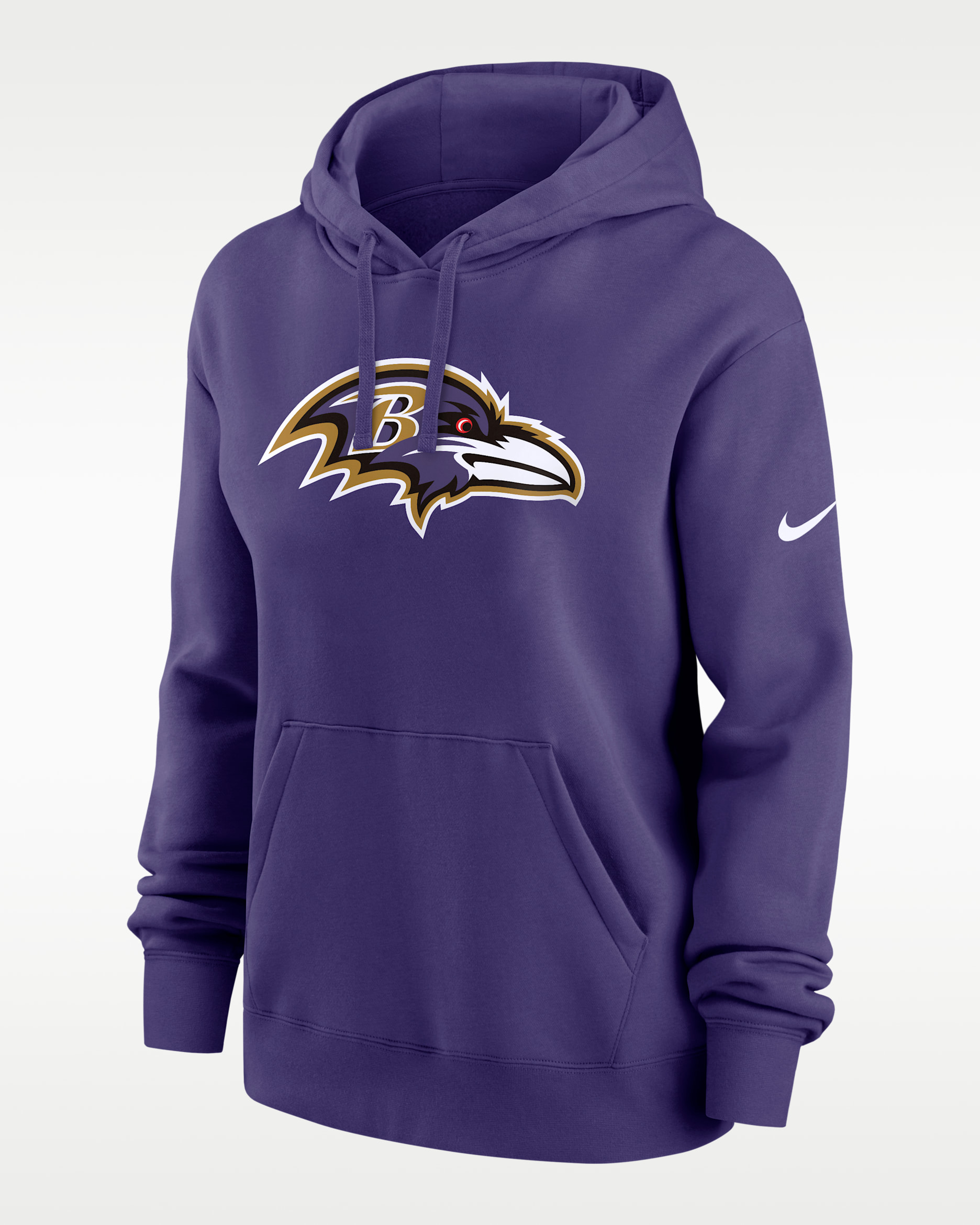 Sudadera con gorro sin cierre Nike de la NFL para mujer Baltimore Ravens Club - Morado