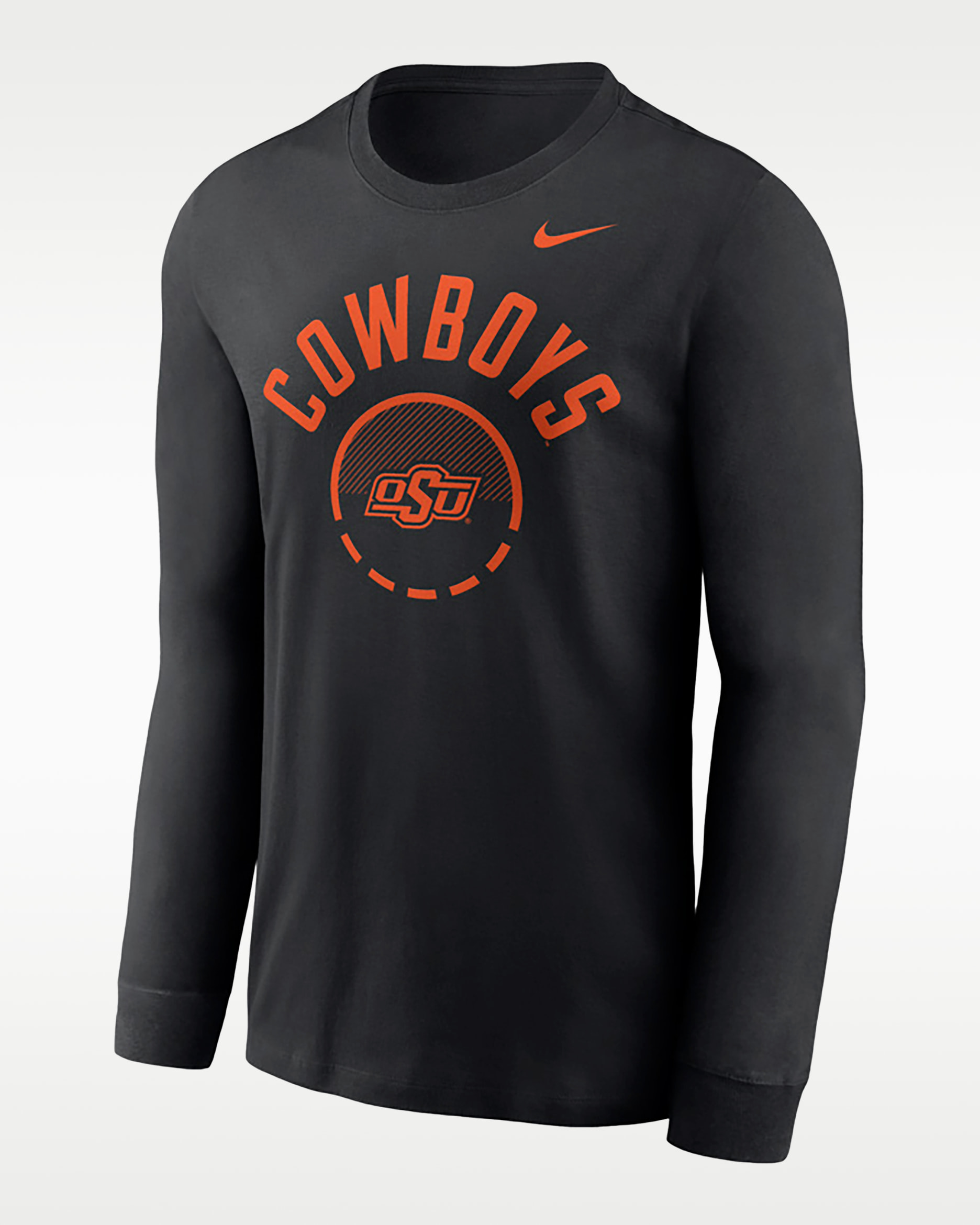 Playera de manga larga universitaria Nike Dri-FIT para hombre Oklahoma State Basketball Shoot Around Legend - Negro