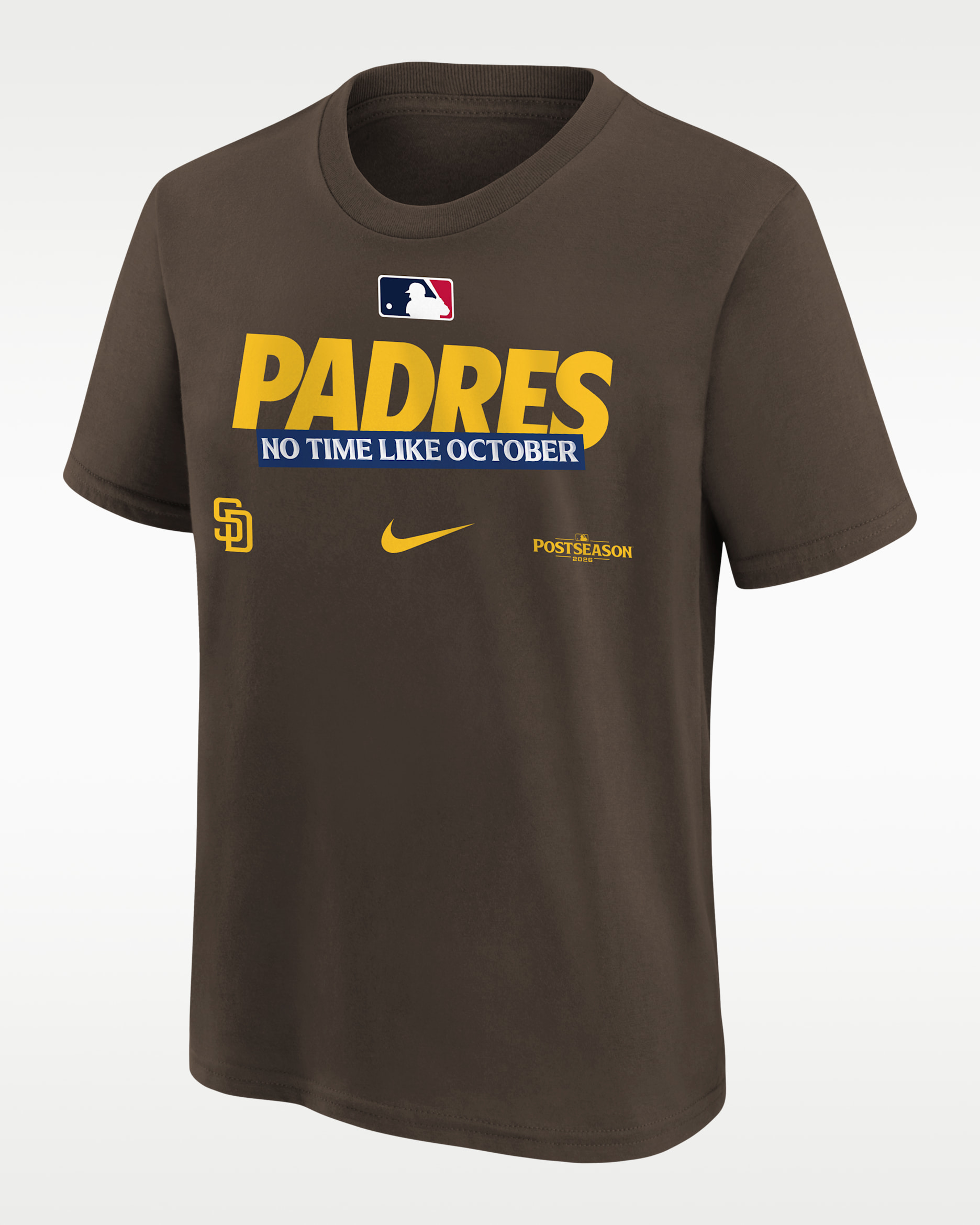 San Diego Padres 2026 Postseason Authentic Collection Big Kids' Nike MLB T-Shirt - Brown