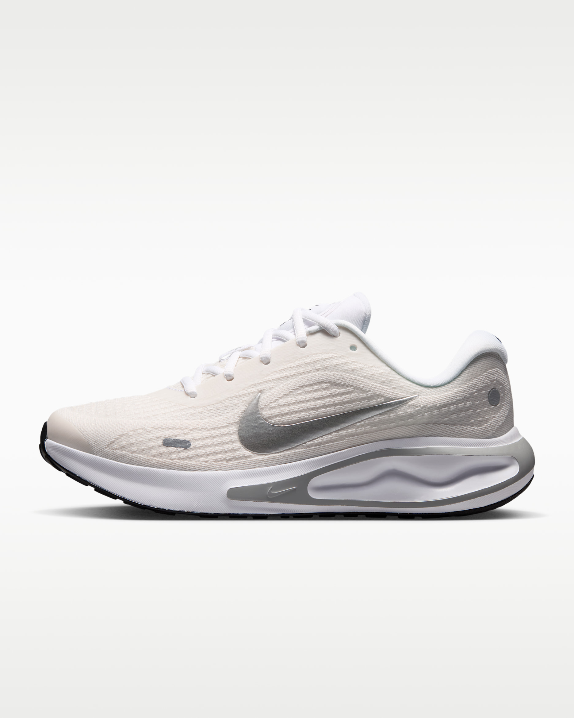 Nike Journey Run Women's Road Running Shoes - White/Sail/Black/Metallic Silver