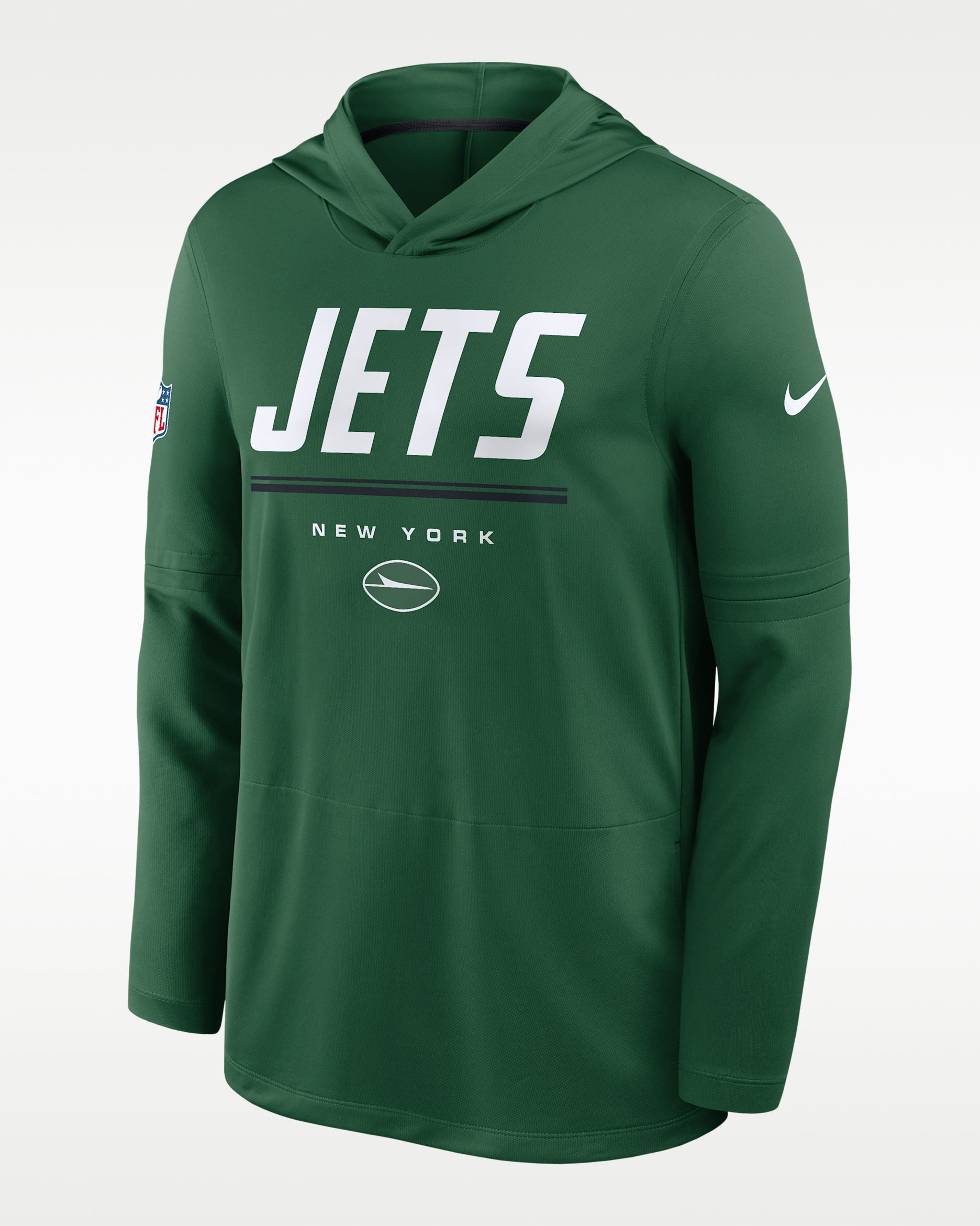 New York Jets Sideline Men's Nike Dri-FIT NFL Long-Sleeve Hooded Top - Green