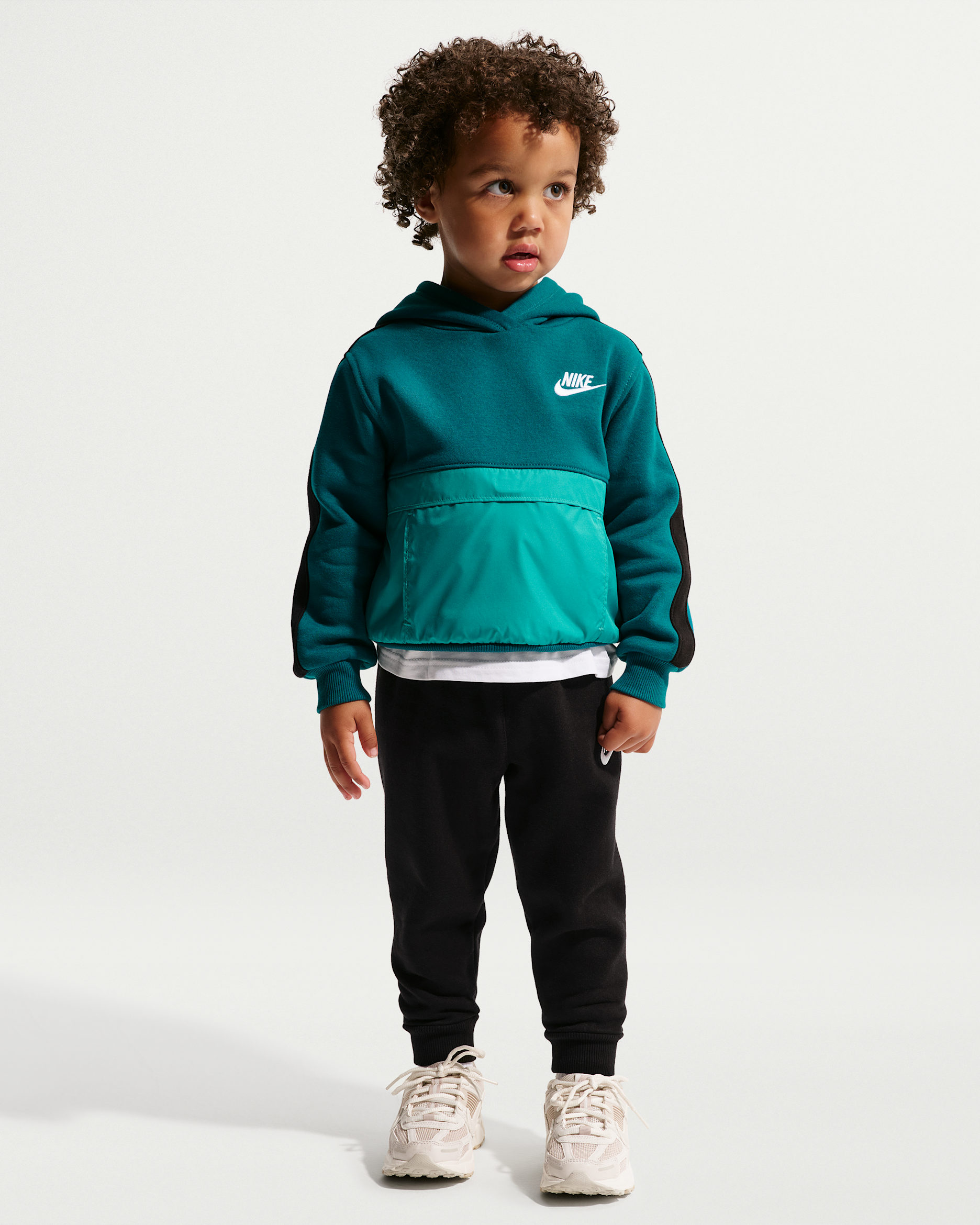 Nike Sportswear Toddler Fleece Mixed Pullover Hoodie Set - Black