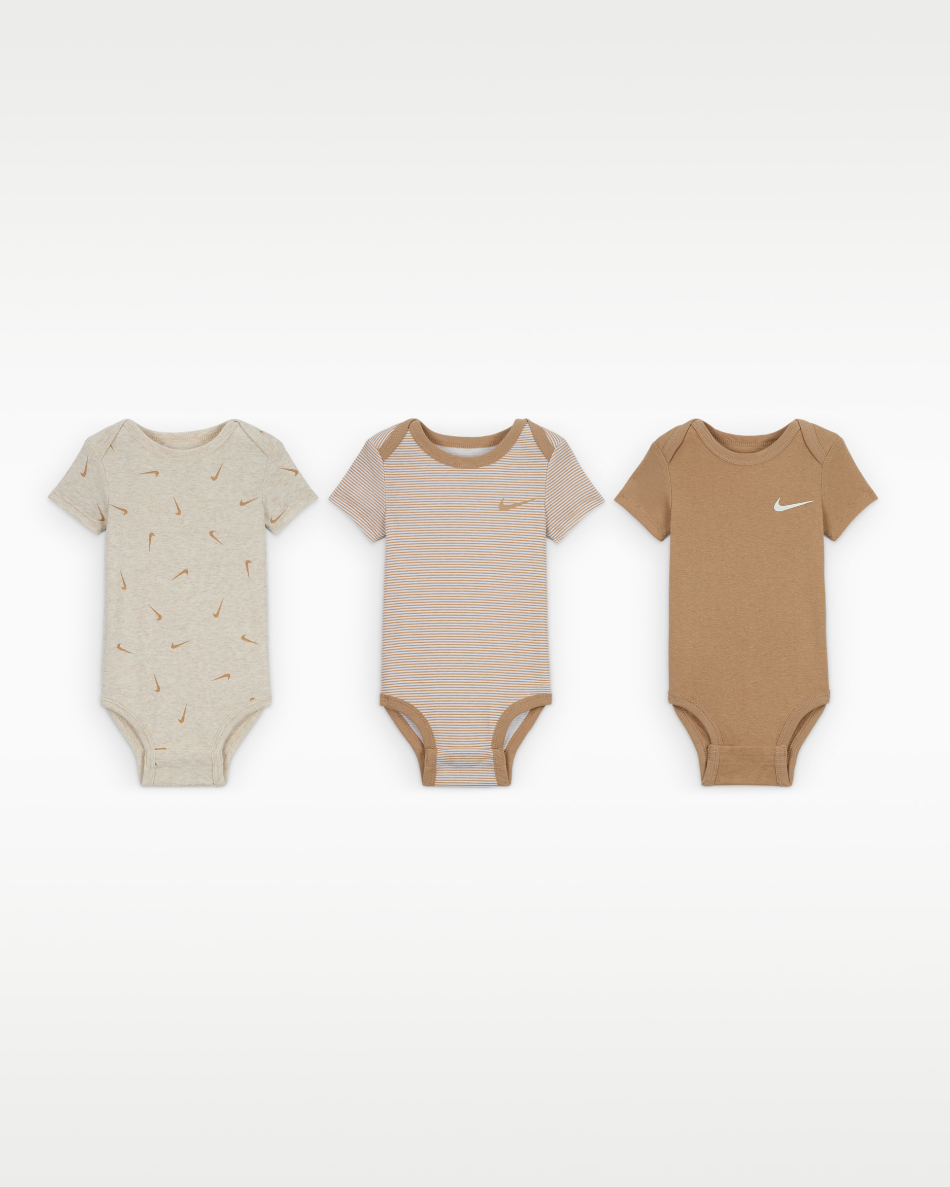 Nike E1D1 Baby Mix and Match Bodysuits (3-Pack) - Pale Ivory