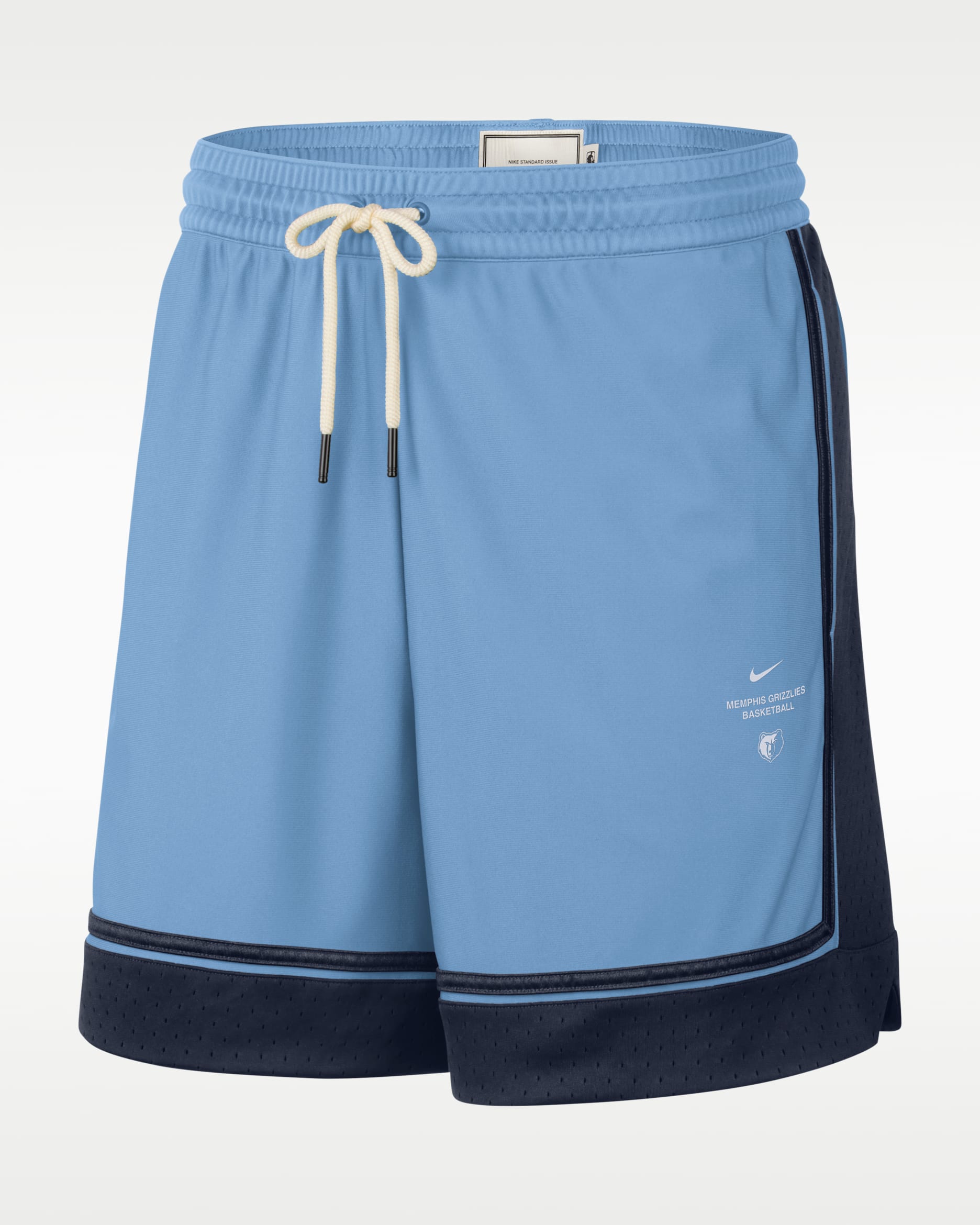 Shorts de básquetbol de 15 cm para hombre Memphis Grizzlies Standard Issue - Azul claro/Azul marino universitario
