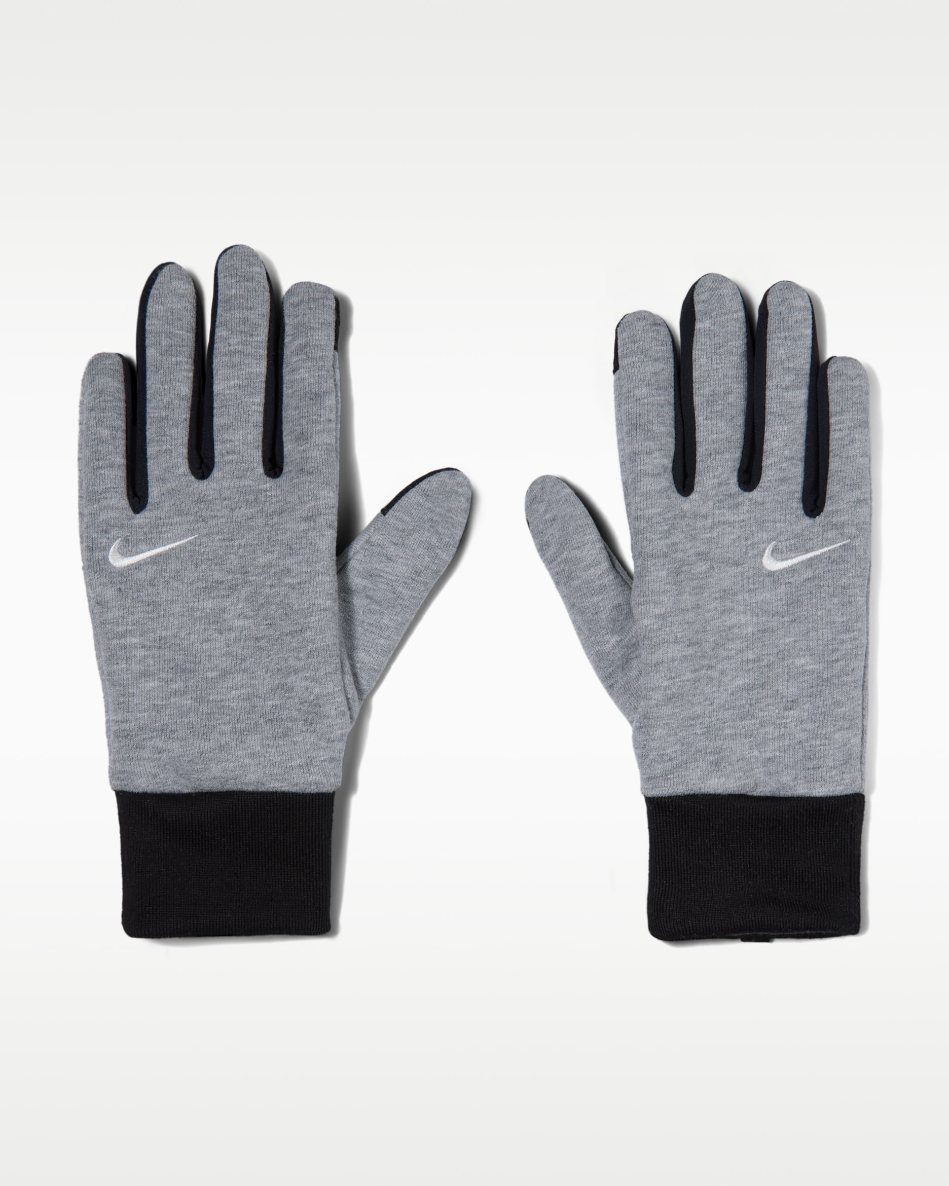 Guantes para mujer (1 par) Nike Studio Fleece - Gris oscuro jaspeado/Vela