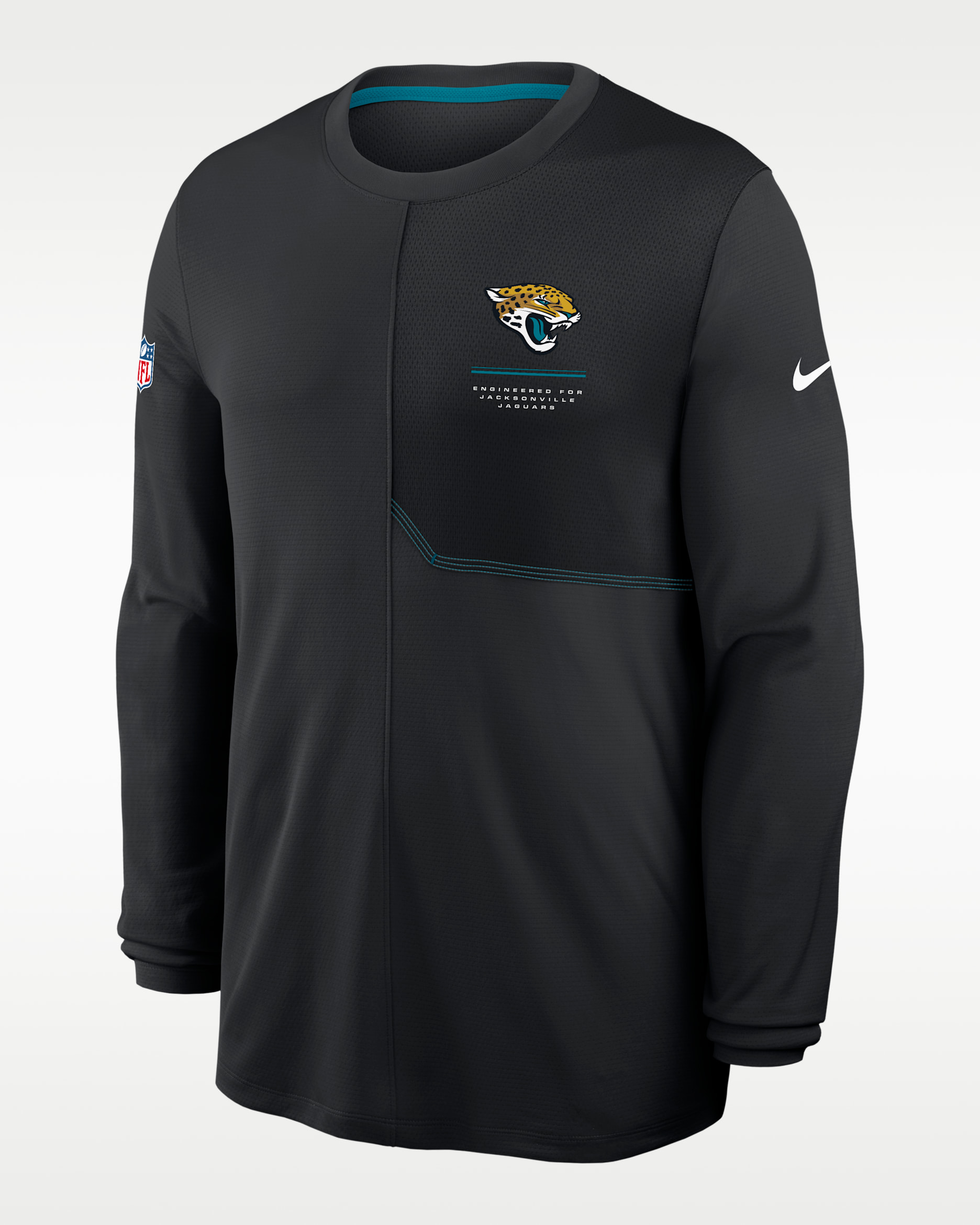 Jacksonville Jaguars Sideline Coach Men's Nike Dri-FIT NFL Long-Sleeve Top - Black