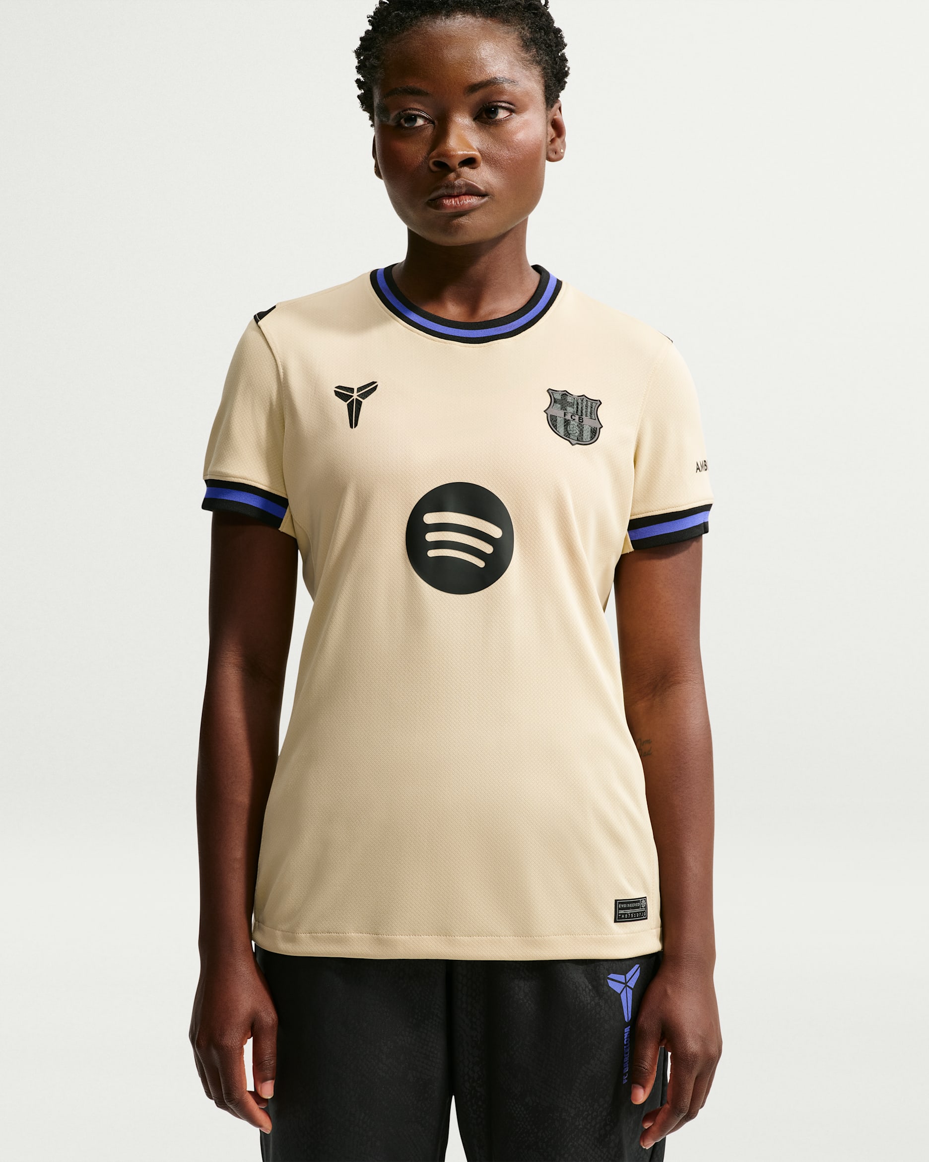 FC Barcelona 2025/26 Stadium Away Women's Kobe Dri-FIT Soccer Replica Jersey - Team Gold/Team Gold/Persian Violet/Black