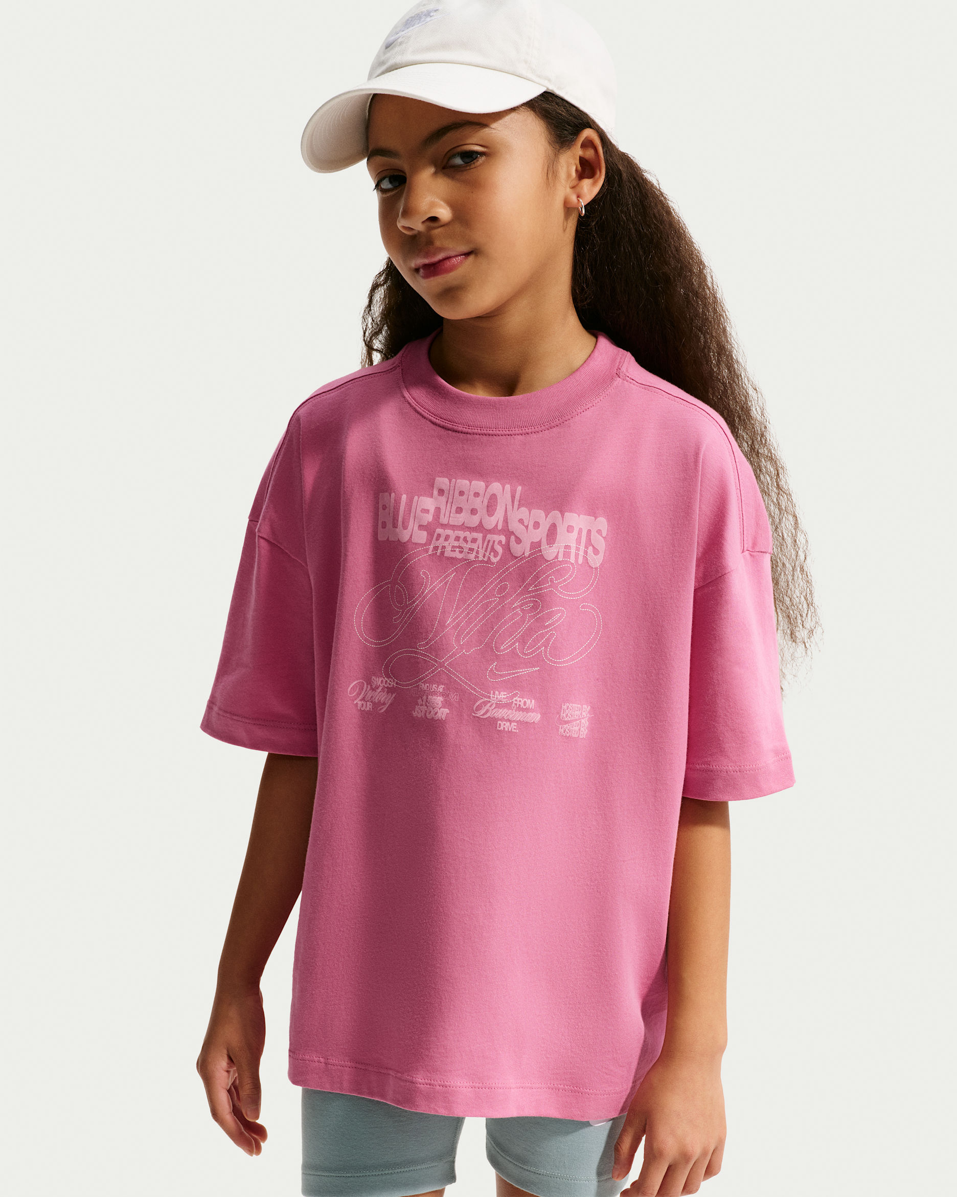 T-shirt oversize Nike Sportswear pour ado - Peony