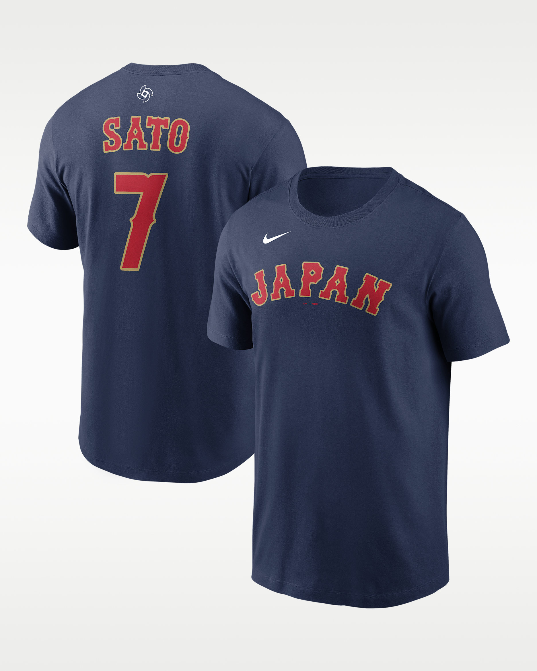 Teruyuki Sato Japan National Baseball Team 2026 World Baseball Classic Men's Nike T-Shirt - Navy