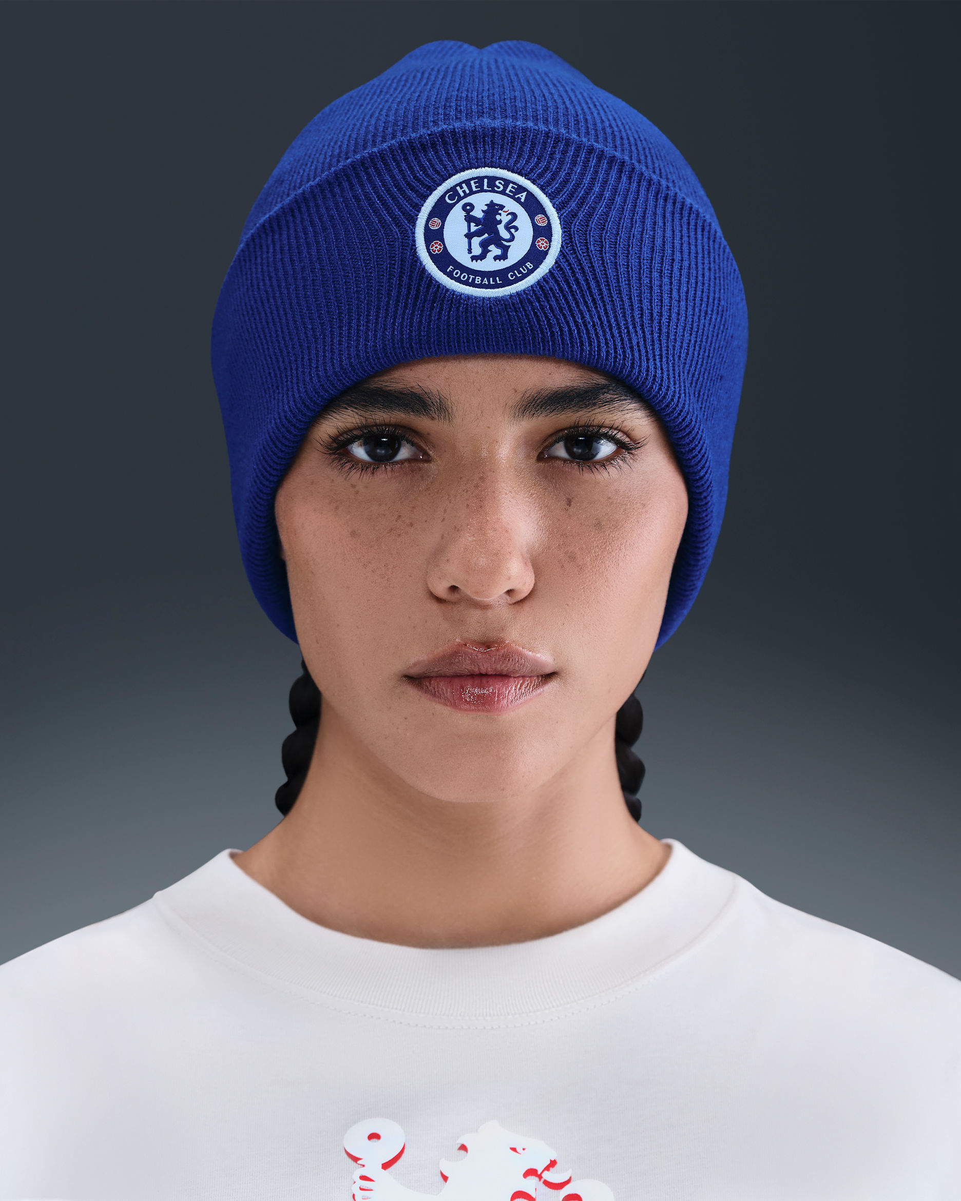 Chelsea Nike Dry-FIT Peak beanie - Rush Blue/Wit