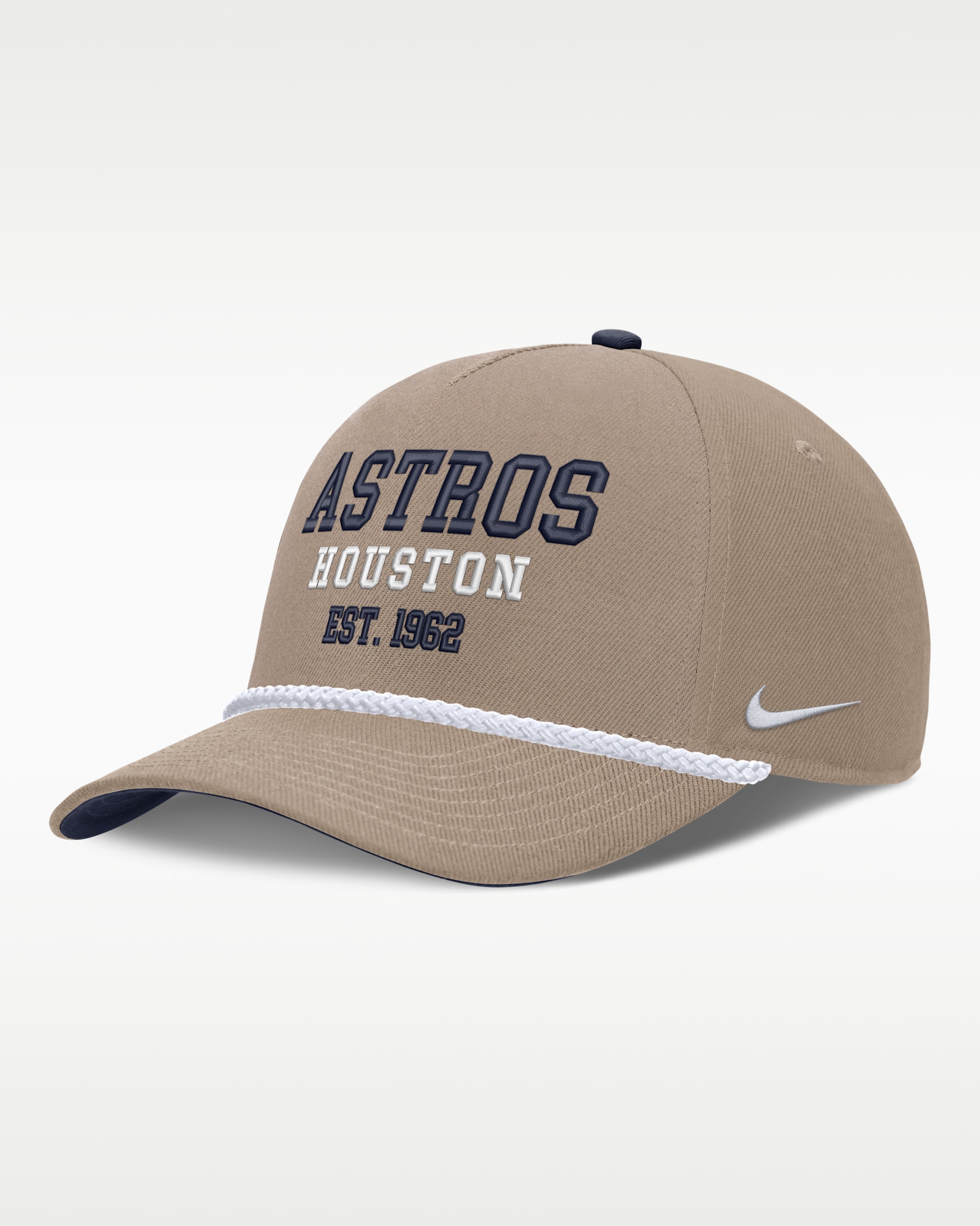 Houston Astros Rise Men's Nike MLB Adjustable Hat - Khaki/Navy/Navy
