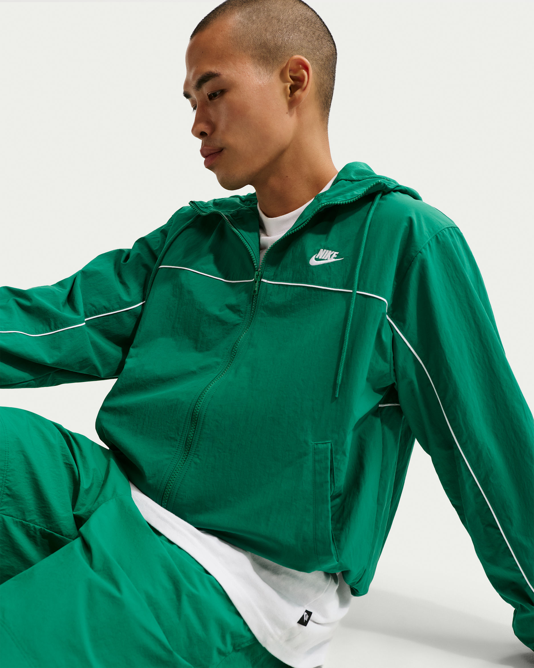 나이키 클럽 남성 후드 재킷 - 말라카이트/말라카이트/화이트