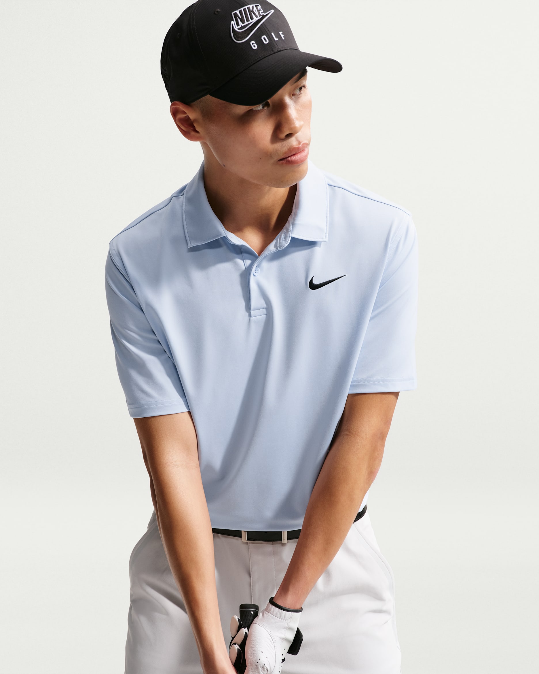 เสื้อโปโลกอล์ฟผู้ชาย Dri-FIT Nike Velocity - Hydrogen Blue/ดำ