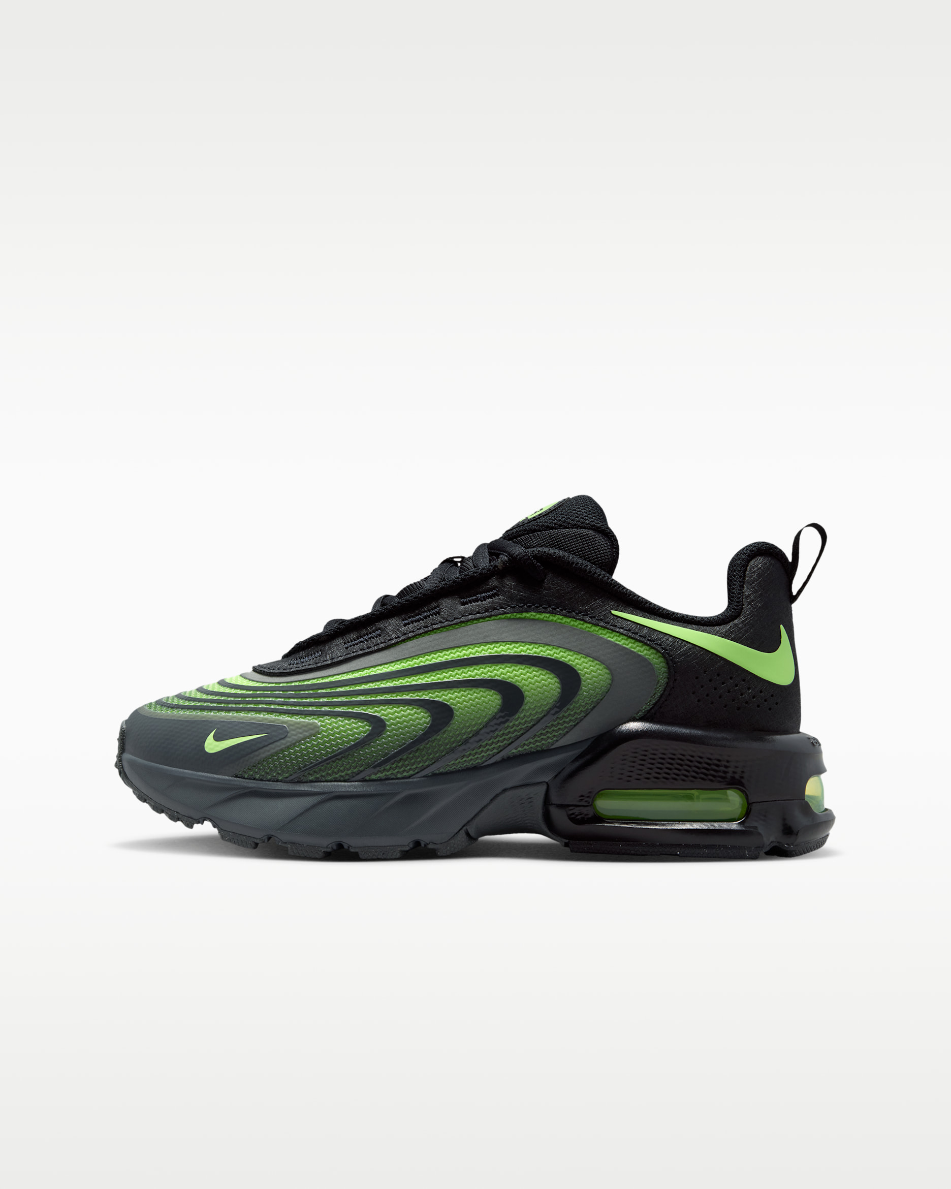 Nike Air Max Fire Older Kids' Shoes - Black/Iron Grey/Liquid Lime