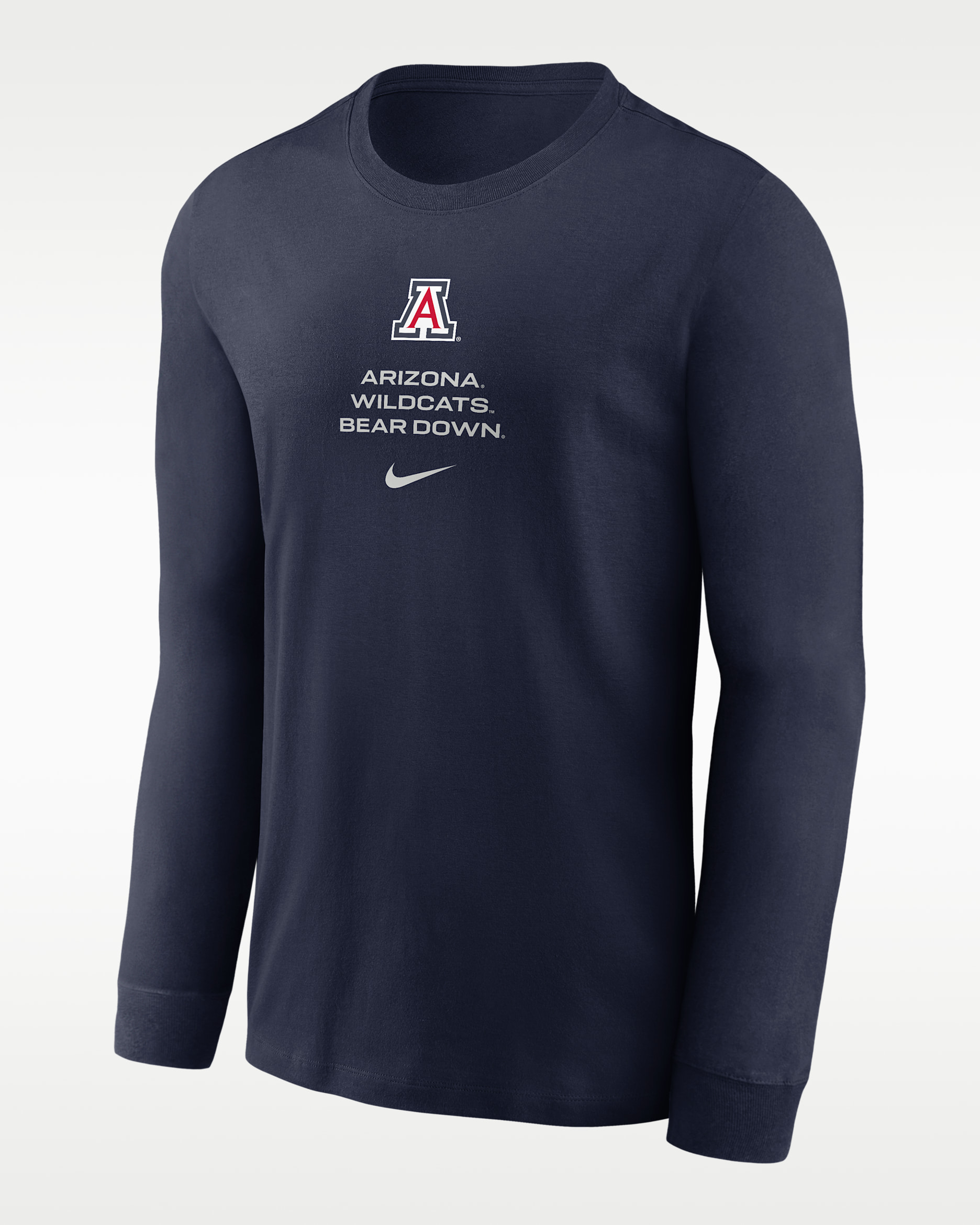 Playera de manga larga universitaria Nike Dri-FIT para hombre Arizona Sideline - Azul marino universitario