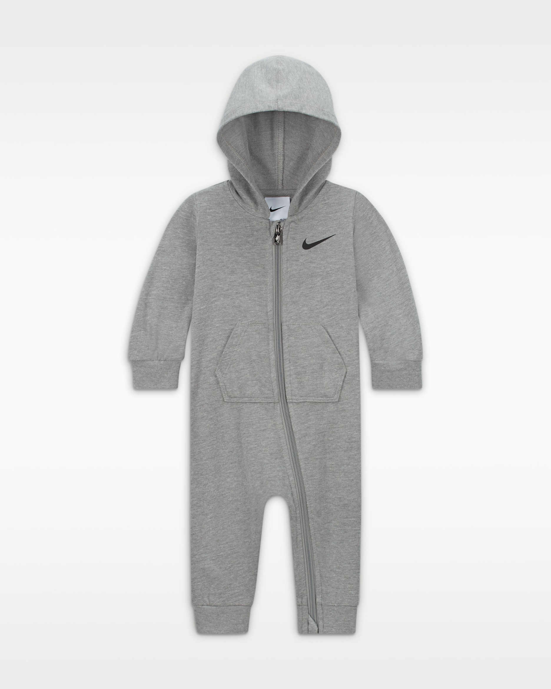 Nike Baby Essentials Baby (0-9M) Hooded Coverall - Dark Grey Heather