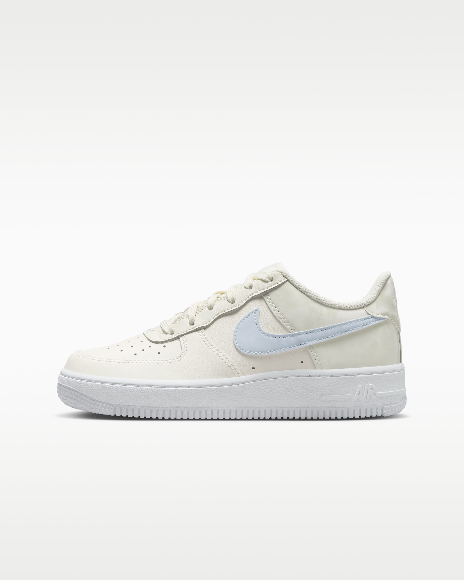 Nike Air Force 1 Older Kids' Shoes - Pale Ivory/Sea Glass/White/Football Grey