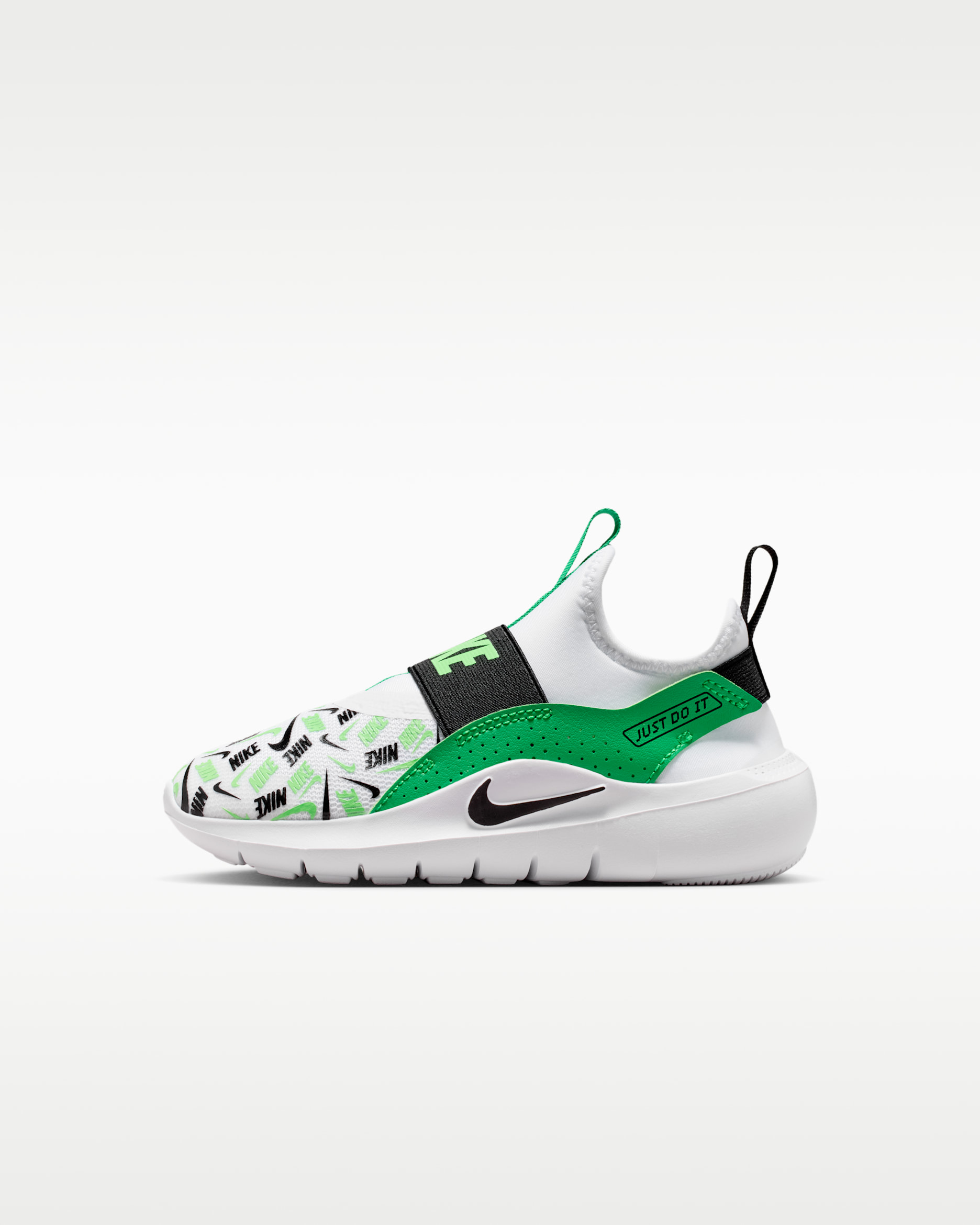 Nike Flex Runner Little Kids' Shoes - White/Green Spark/Illusion Green/Black