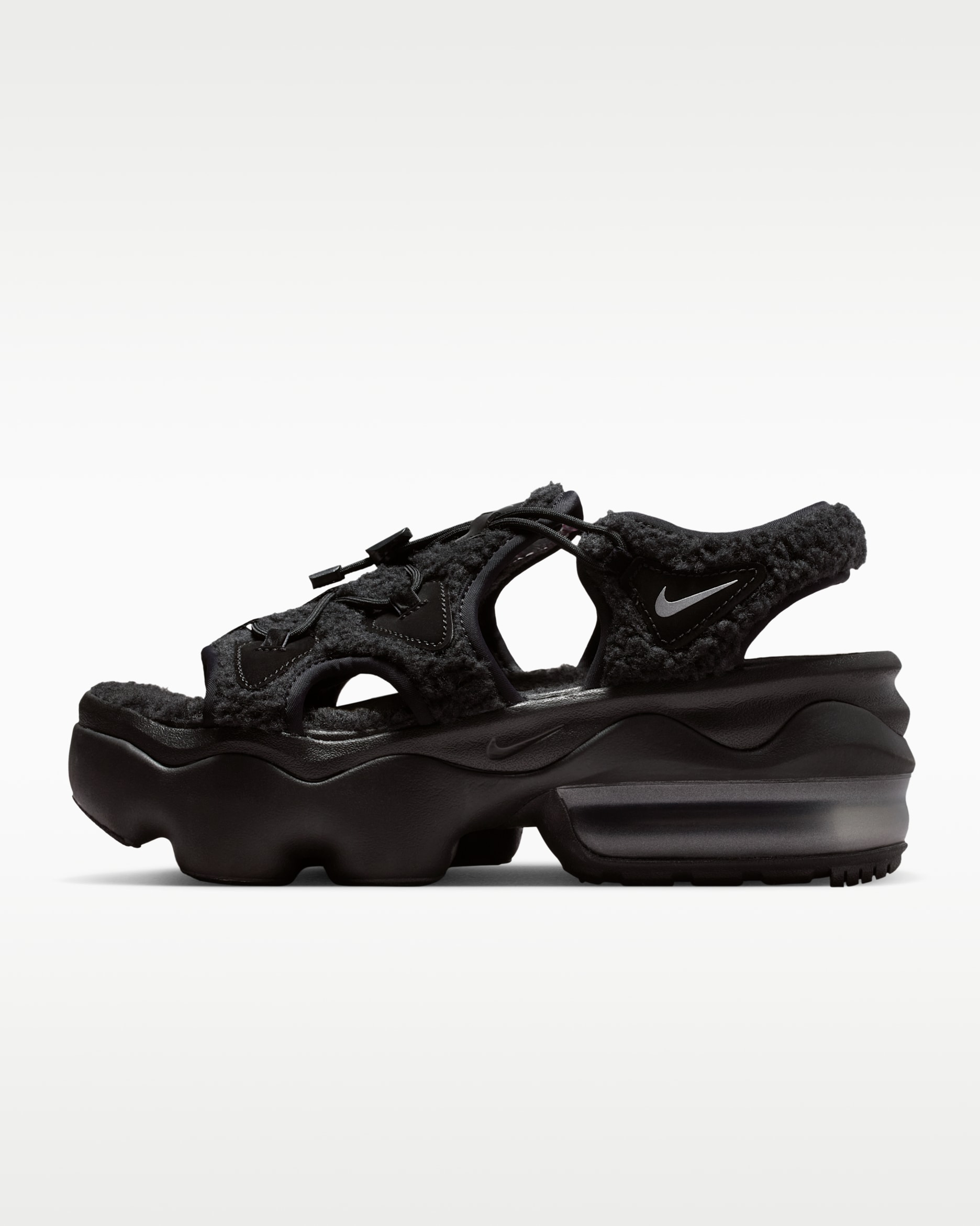 Nike Air Max Koko Fur Women's Sandals - Black/Black/Metallic Silver