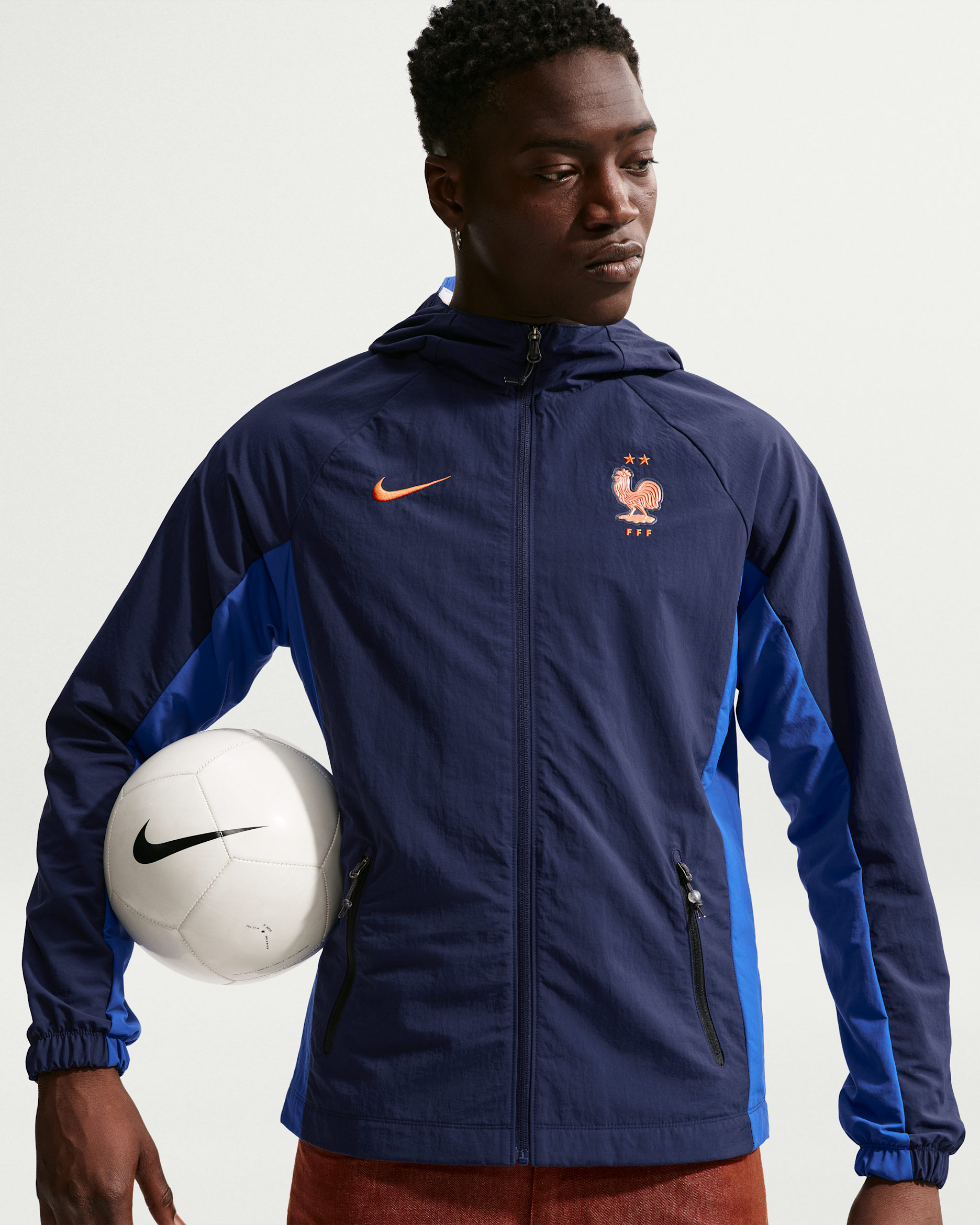 FFF AWF メンズ ナイキ サッカー ウーブン ジャケット - ブラッケンドブルー/ゲームロイヤル/メタリックコッパー